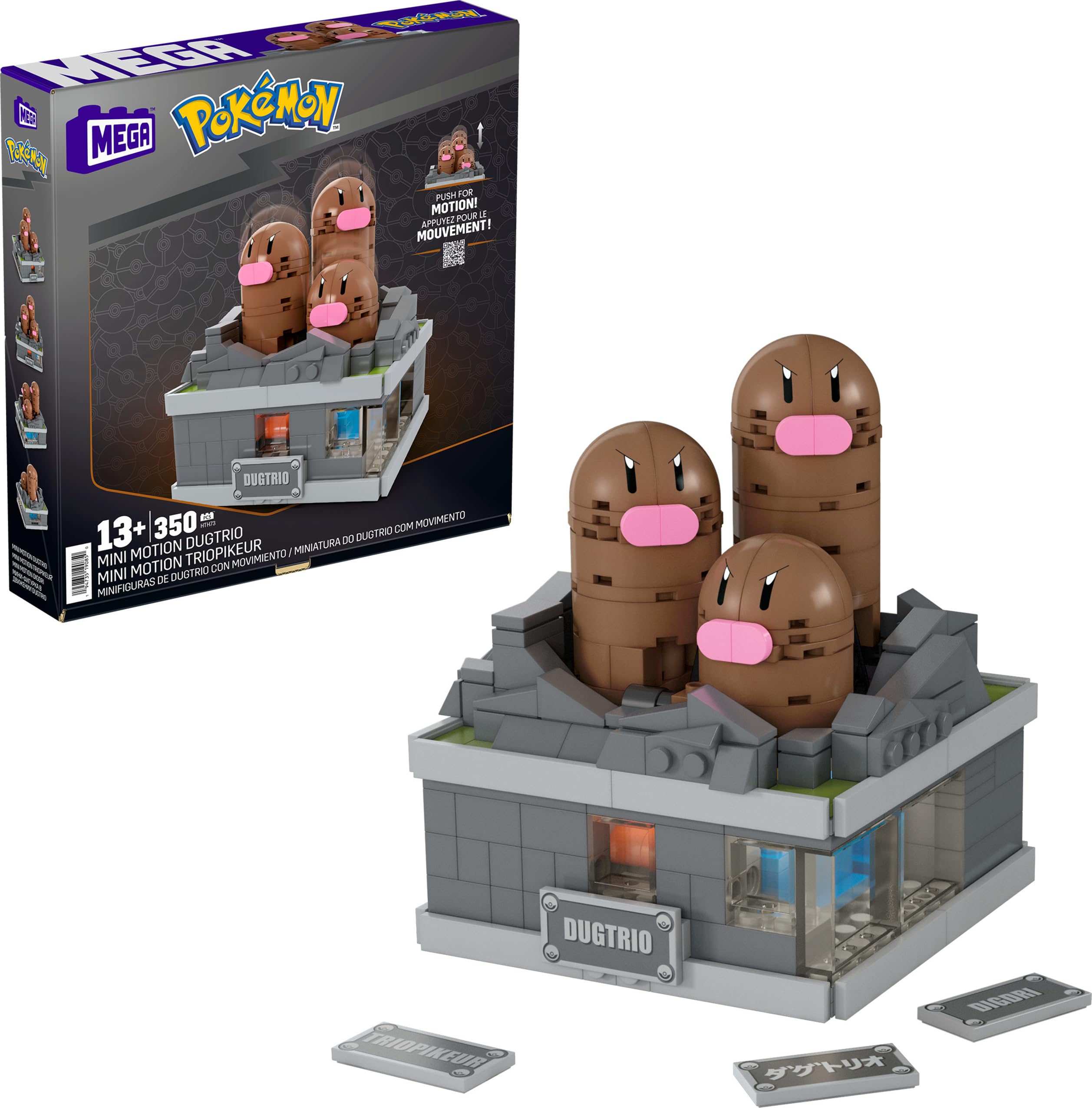 Foto 2 pulgar | Set De Juguetes De Construcción Mega Pokémon Mini Motion Dugtrio 350 Piezas - Venta Internacional.