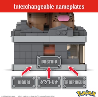 Foto 5 | Set De Juguetes De Construcción Mega Pokémon Mini Motion Dugtrio 350 Piezas - Venta Internacional.