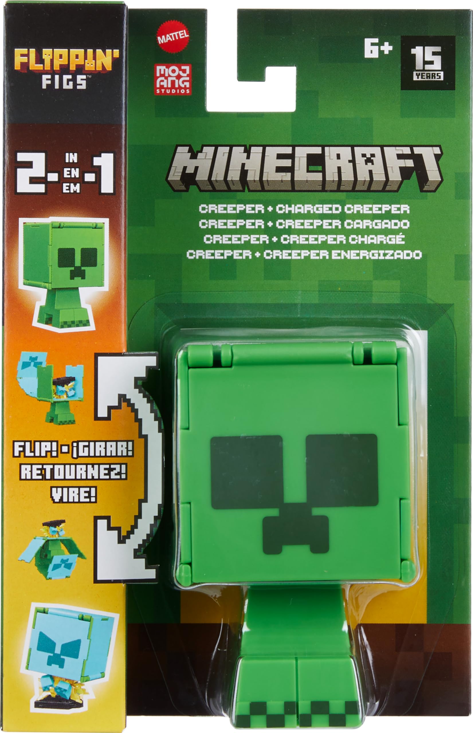 Foto 7 pulgar | Figuras Flippin' Figs De Toy Mattel De Minecraft Con Fidget 2 En 1 - Venta Internacional.