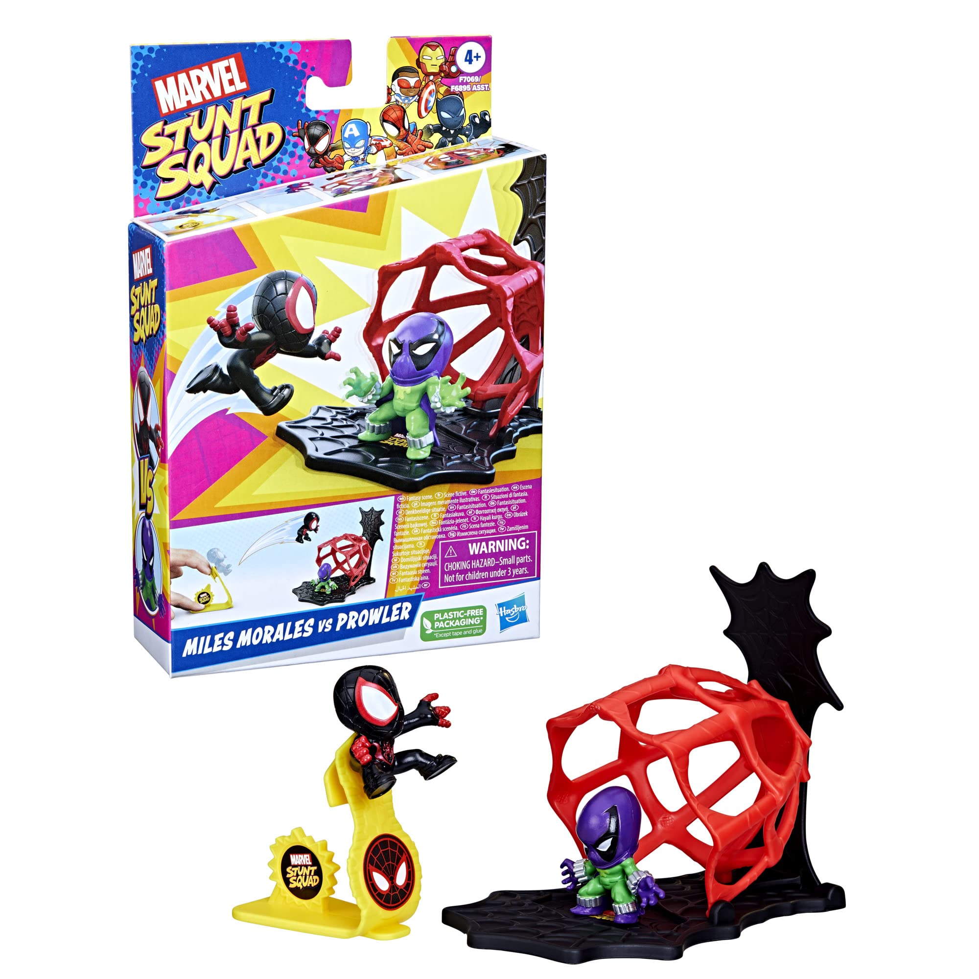 Foto 3 pulgar | Toy Playset Marvel Stunt Squad Miles Morales Contra Prowler - Venta Internacional.