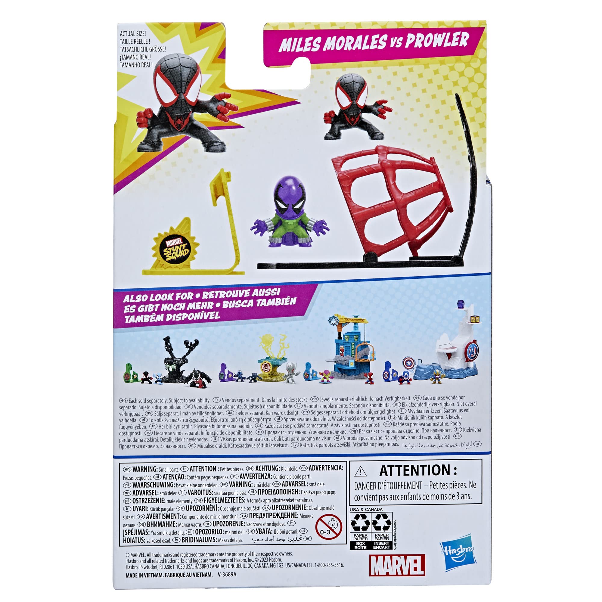 Foto 5 pulgar | Toy Playset Marvel Stunt Squad Miles Morales Contra Prowler - Venta Internacional.