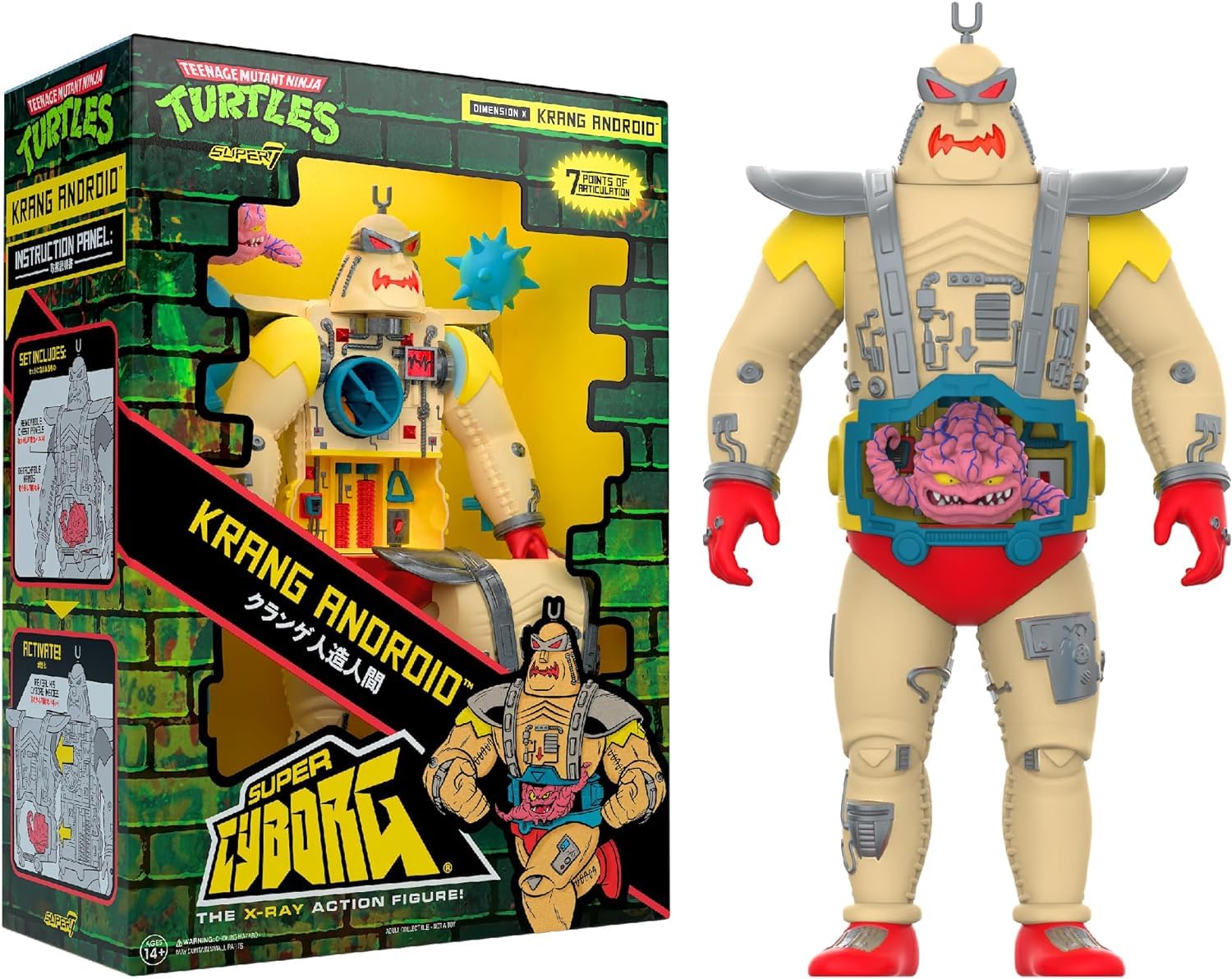 Foto 3 pulgar | Figura De Acción Super7 Super Cyborg Teenage Mutant Ninja Turtles Ninja Krang Android 11 Pulgadas - Venta Internacional