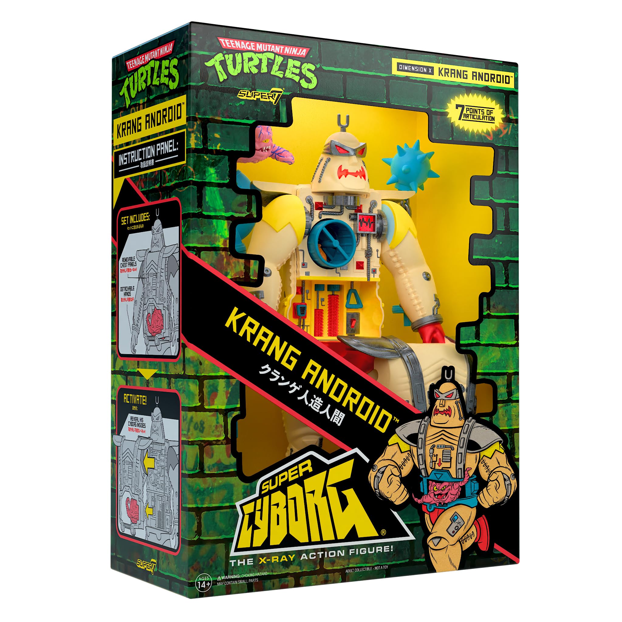 Foto 5 | Figura De Acción Super7 Super Cyborg Teenage Mutant Ninja Turtles Ninja Krang Android 11 Pulgadas - Venta Internacional