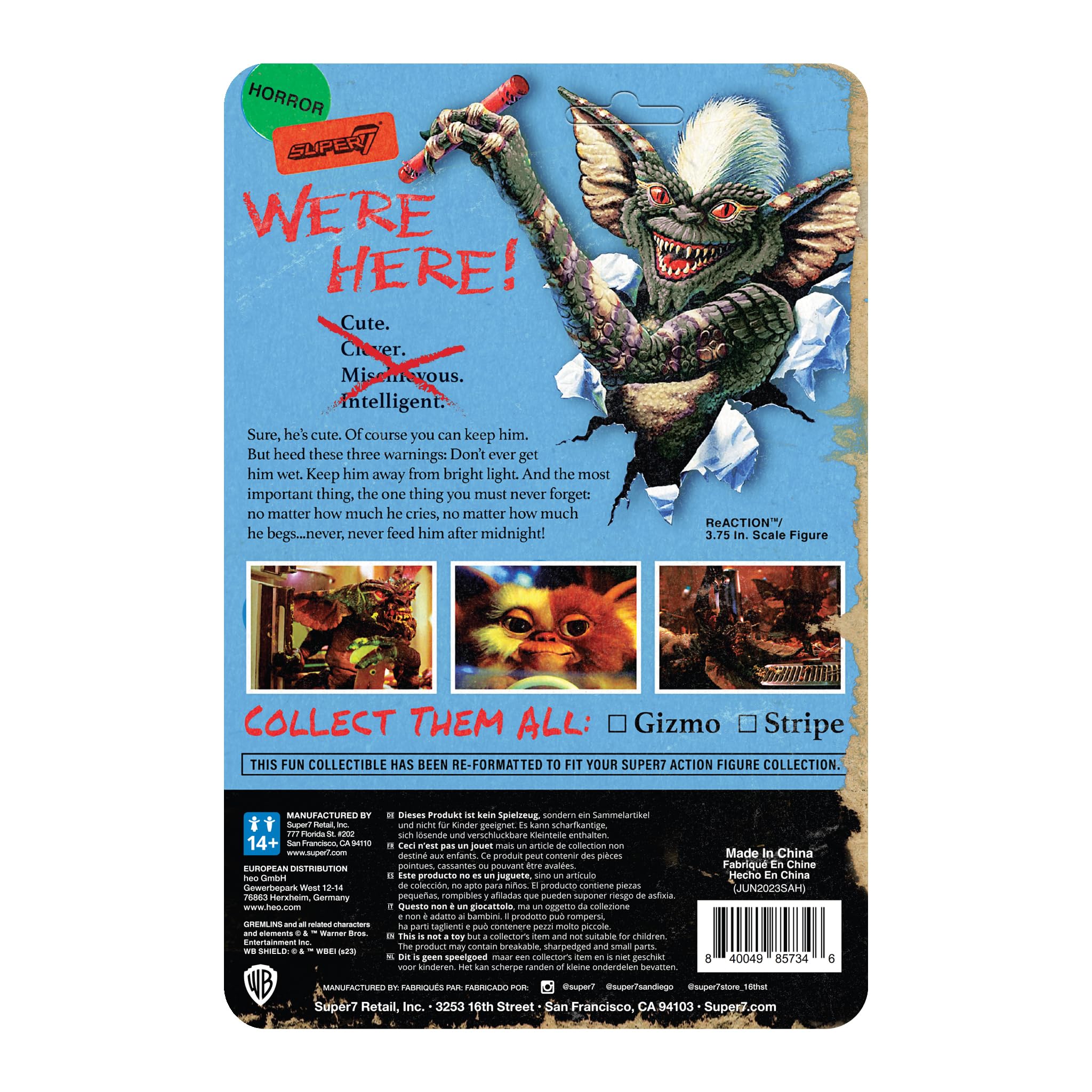 Foto 4 pulgar | Figura De Acción Super7 Gremlins Stripe De 9,5 Cm Con Accesorio - Venta Internacional.