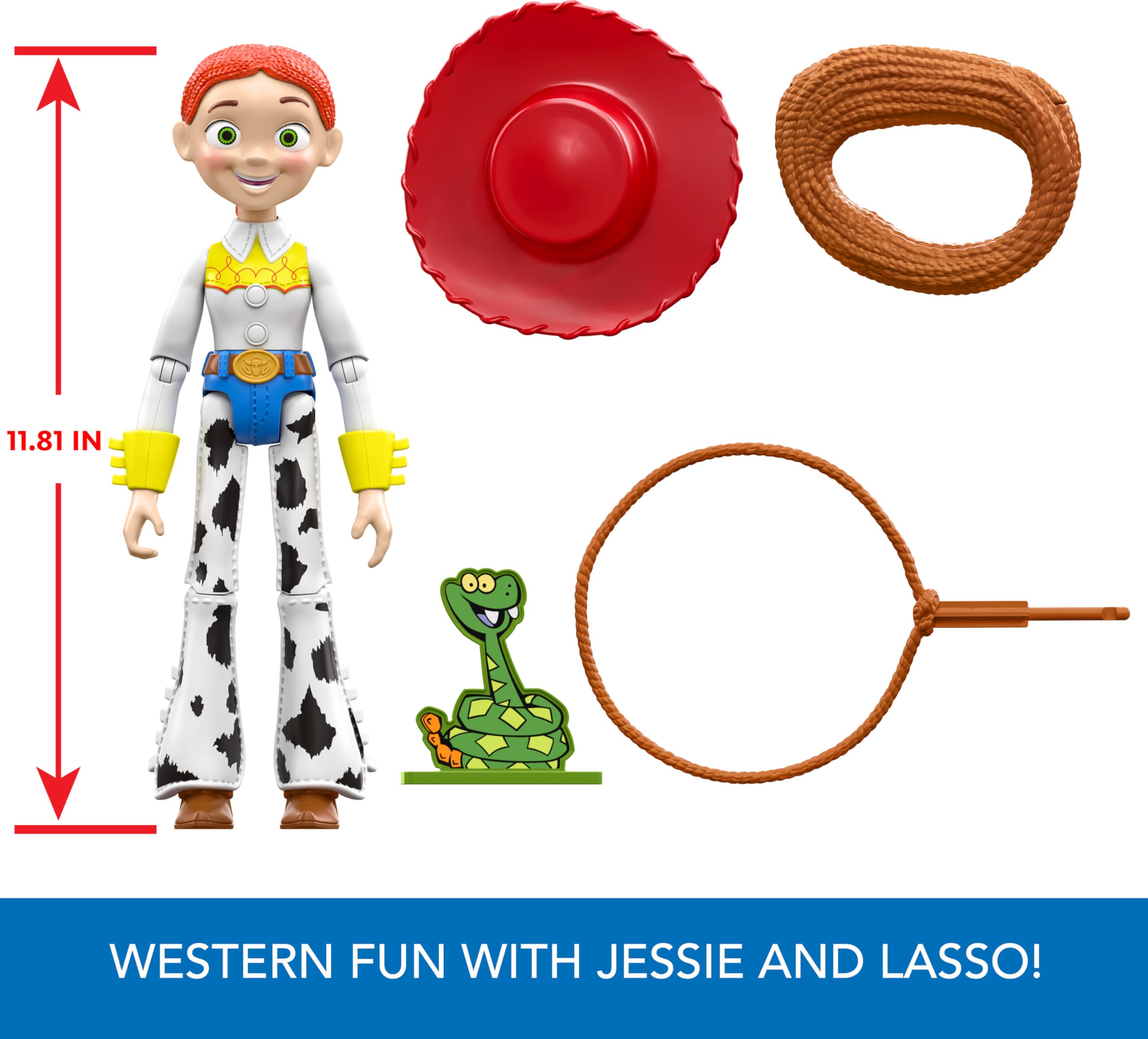 Foto 2 | Figura De Acción Mattel Disney Pixar Toy Story Jessie 30 Cm - Venta Internacional.