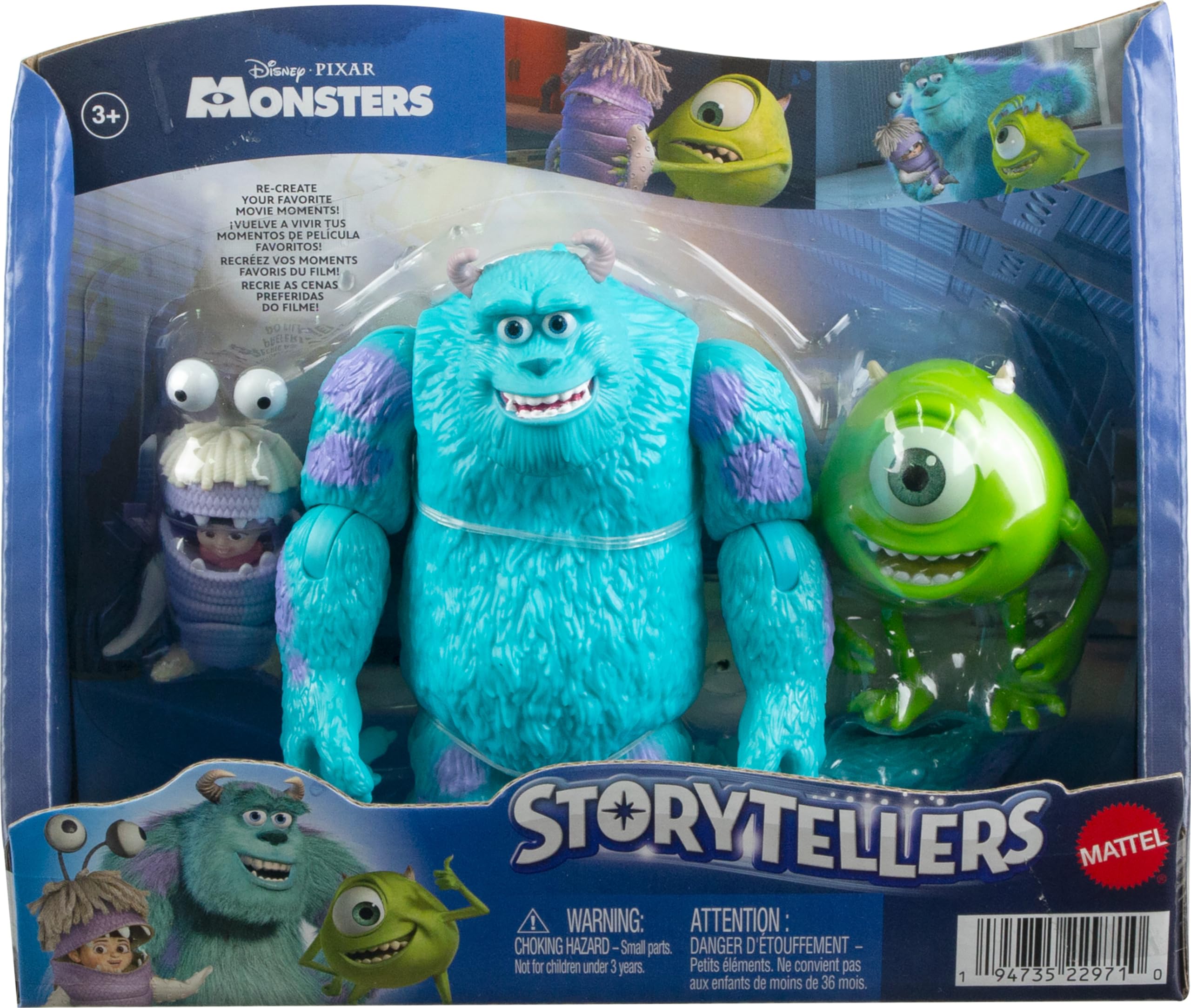 Foto 6 | Paquete De Figuras De Acción Mattel Disney Pixar Monsters, Inc - Venta Internacional.