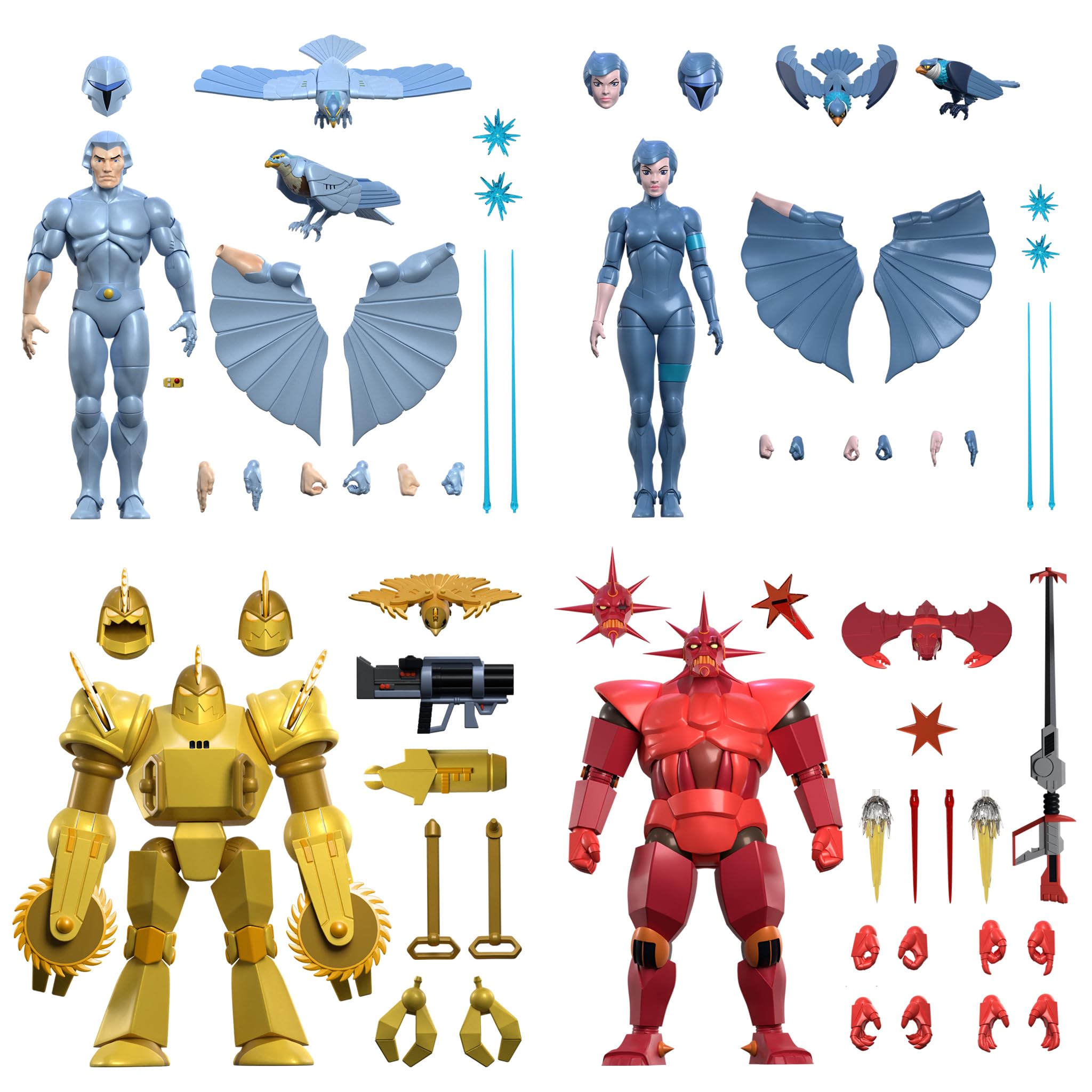 Foto 7 pulgar | Figura De Acción Super7 Ultimates! Silver Hawks Steelheart, 18 Cm - Venta Internacional.