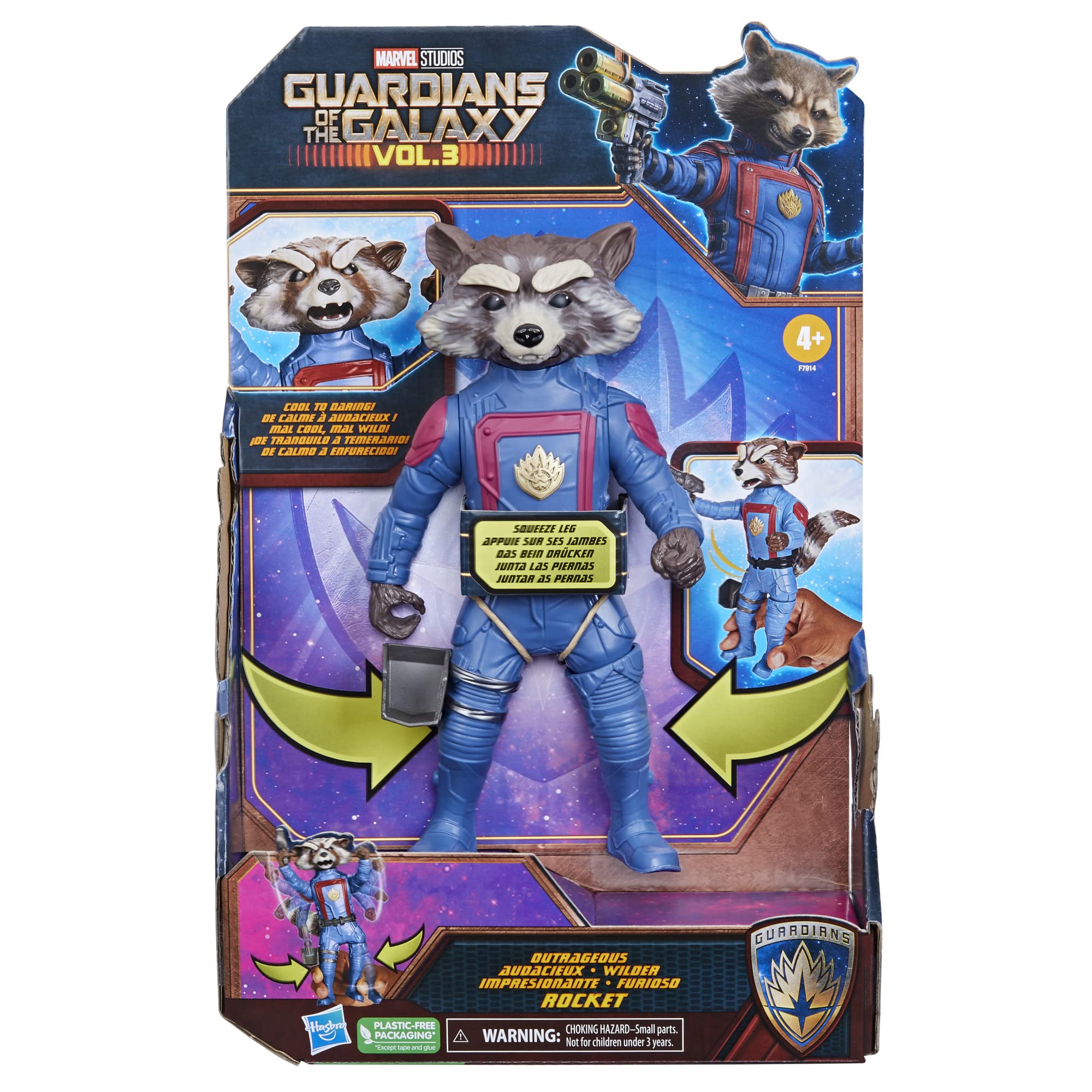 Foto 2 | Figura De Acción Marvel Studios Guardianes De La Galaxia Rocket - Venta Internacional.