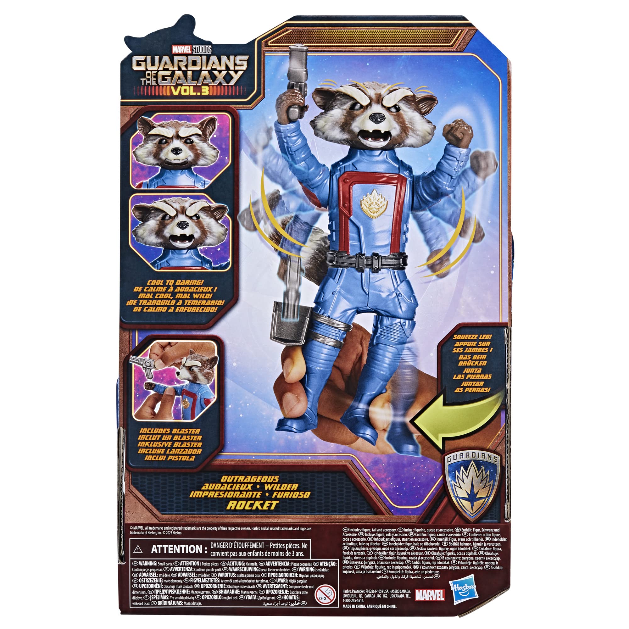 Foto 4 pulgar | Figura De Acción Marvel Studios Guardianes De La Galaxia Rocket - Venta Internacional.