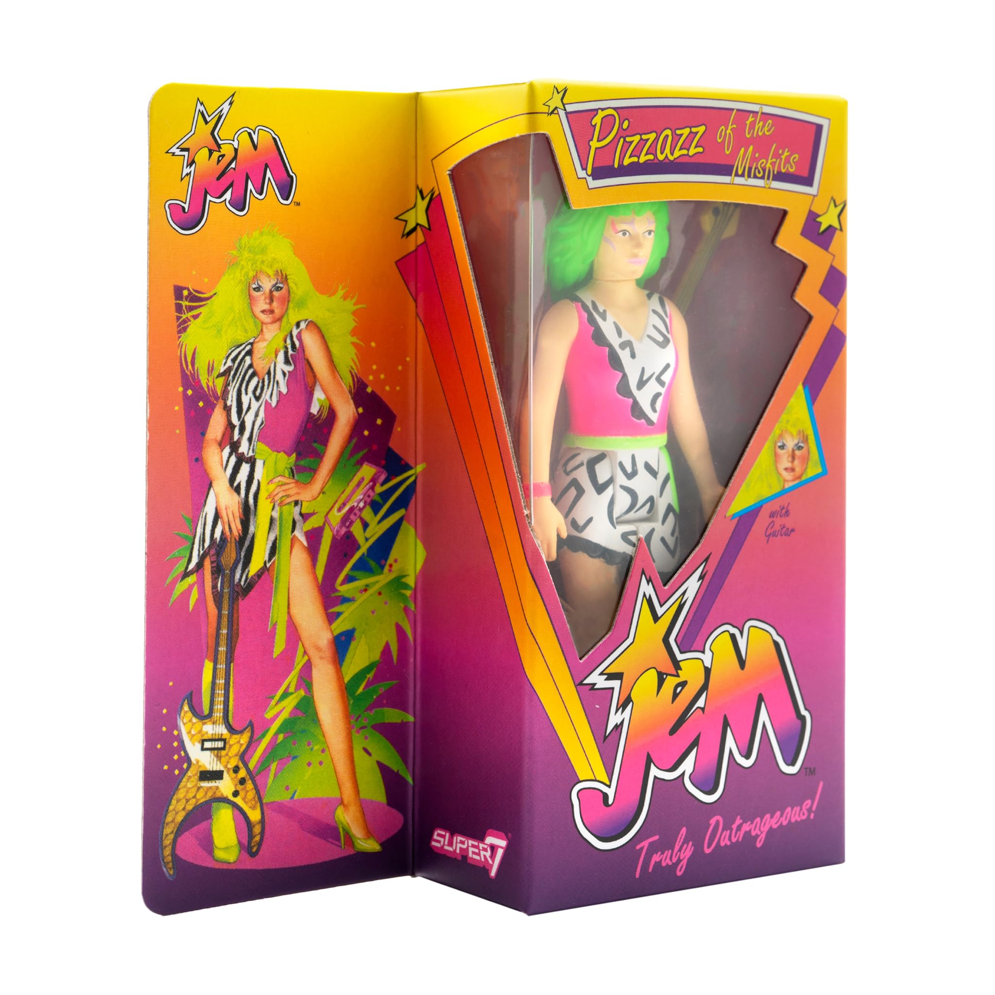 Foto 4 pulgar | Figura De Acción Super7 Jem And The Holograms Pizzaz, 9,5 Cm - Venta Internacional.