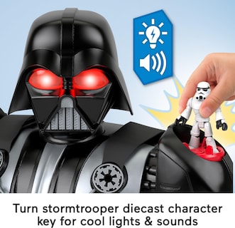 Foto 3 | Bote De Darth Vader Imaginext Star Wars De Toy Fisher-price, 60 Cm De Altura - Venta Internacional.