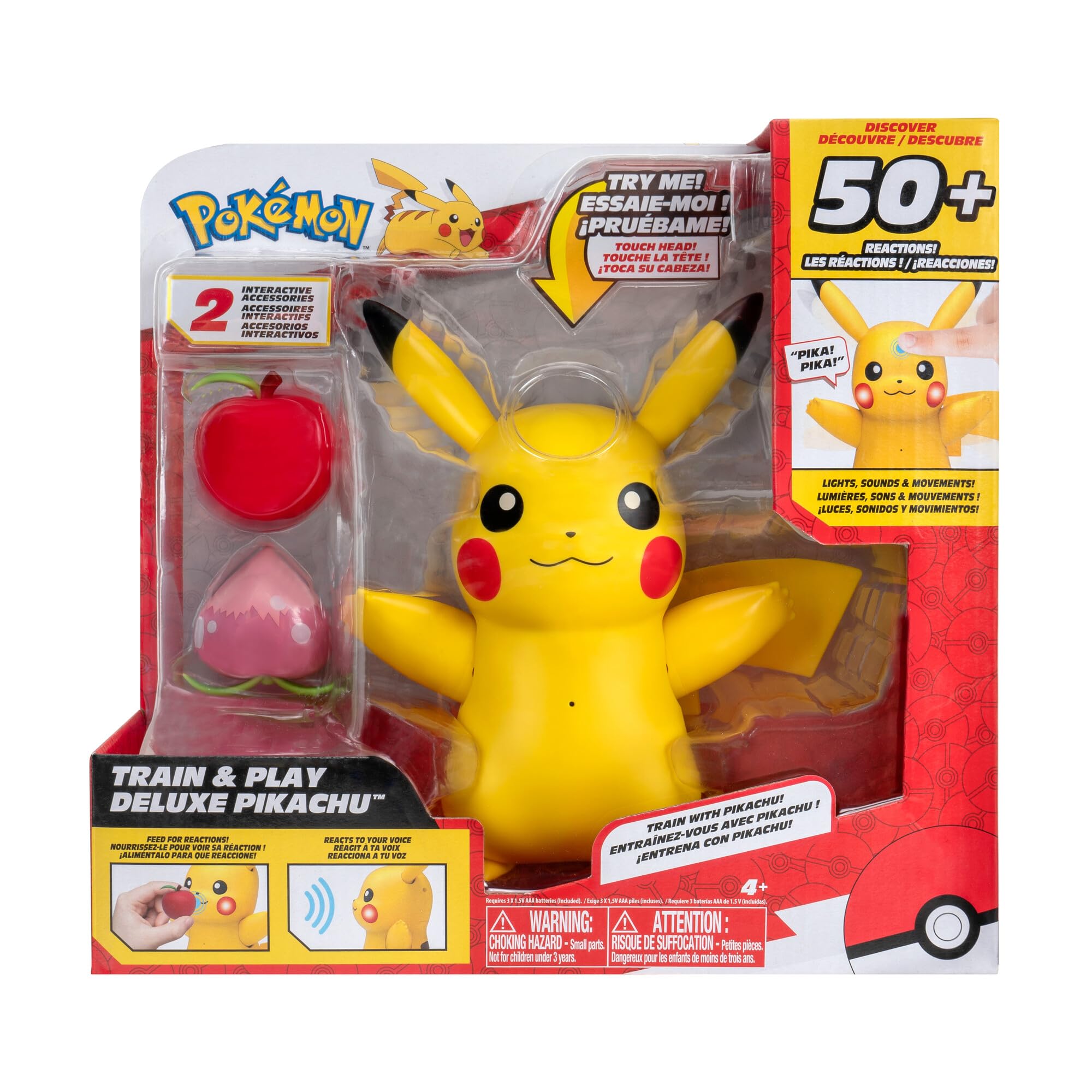 Juguete Pokémon Train And Play Deluxe Pikachu Con Accesorios - Venta Internacional.