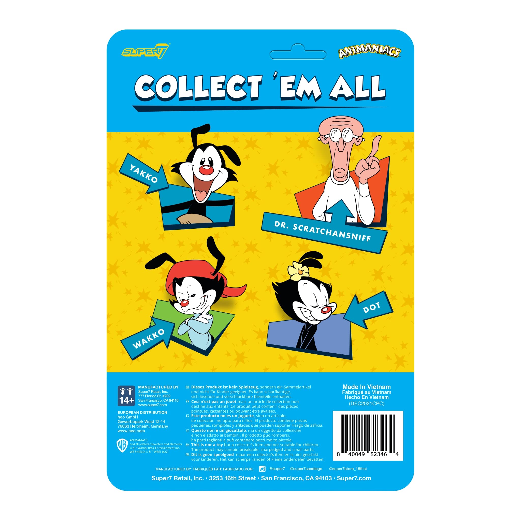 Foto 4 pulgar | Figura De Acción Super7 Animaniacs Yakko Warner 9,5 Cm - Venta Internacional.