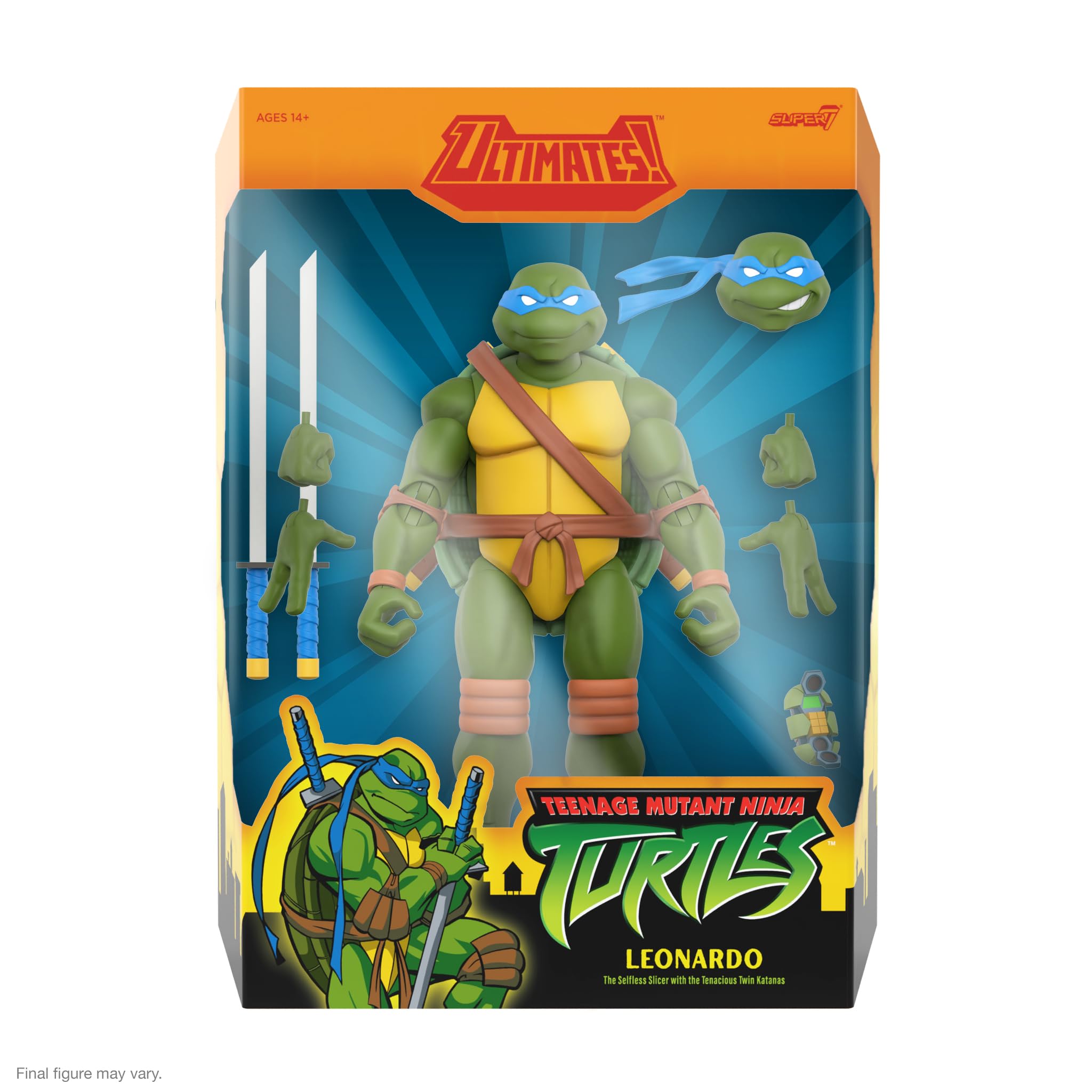 Foto 3 pulgar | Figura De Acción Super7 Ultimates! Teenage Mutant Ninja Turtles Leonardo, 18 Cm - Venta Internacional.