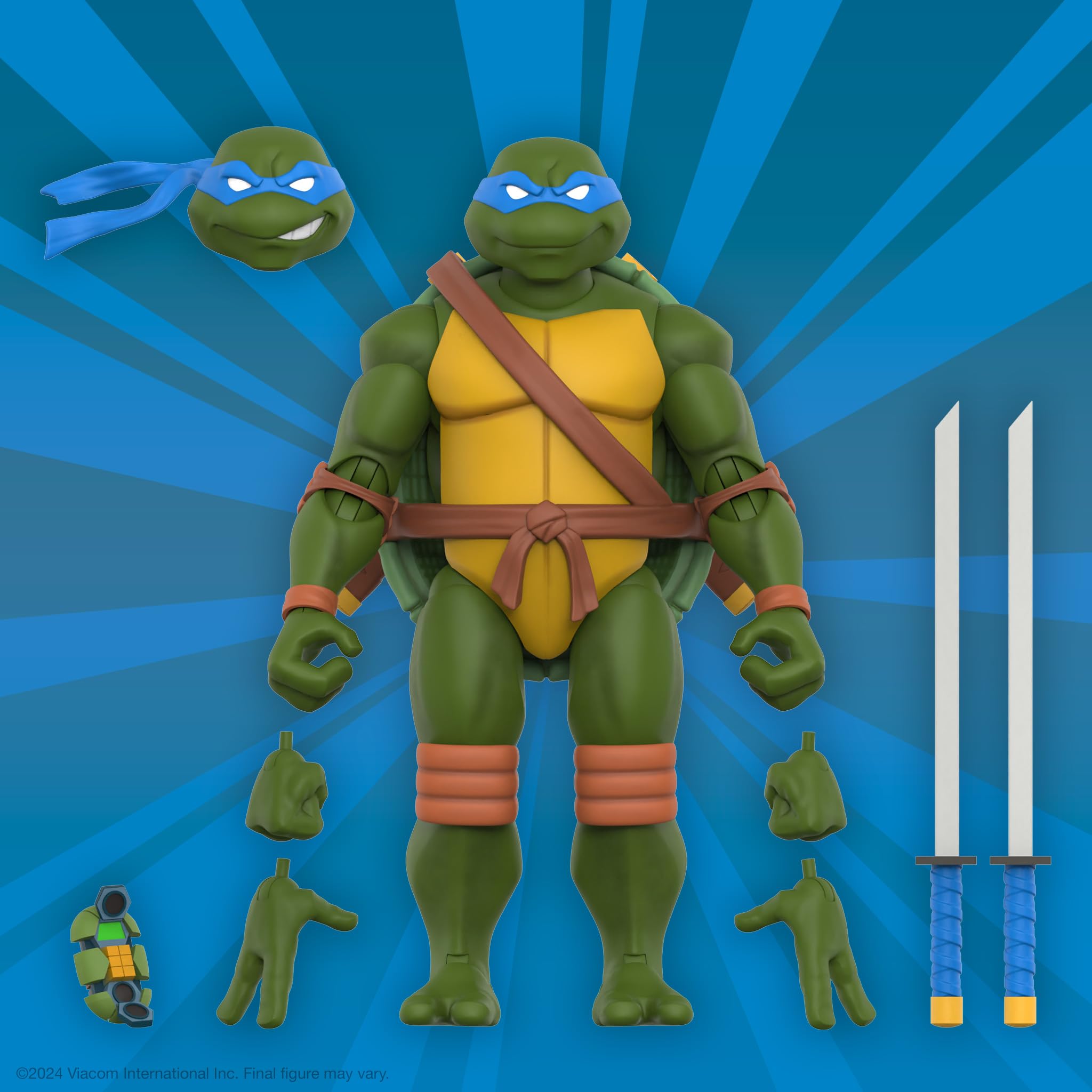 Foto 5 pulgar | Figura De Acción Super7 Ultimates! Teenage Mutant Ninja Turtles Leonardo, 18 Cm - Venta Internacional.