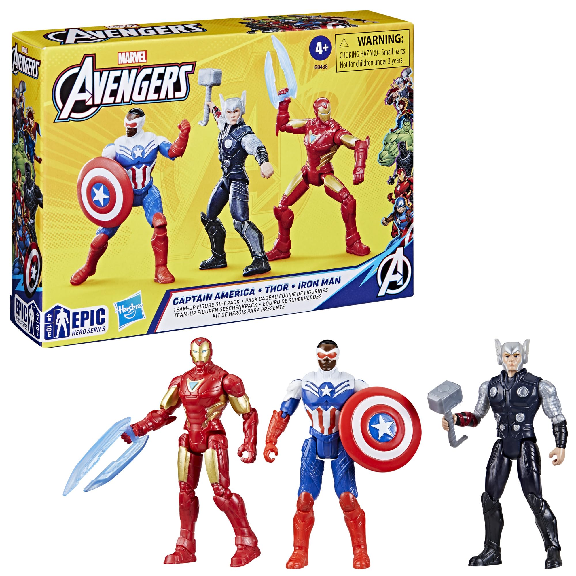 Foto 2 pulgar | Figuras De Acción Marvel Avengers Epic Hero Series Team Up - Venta Internacional.
