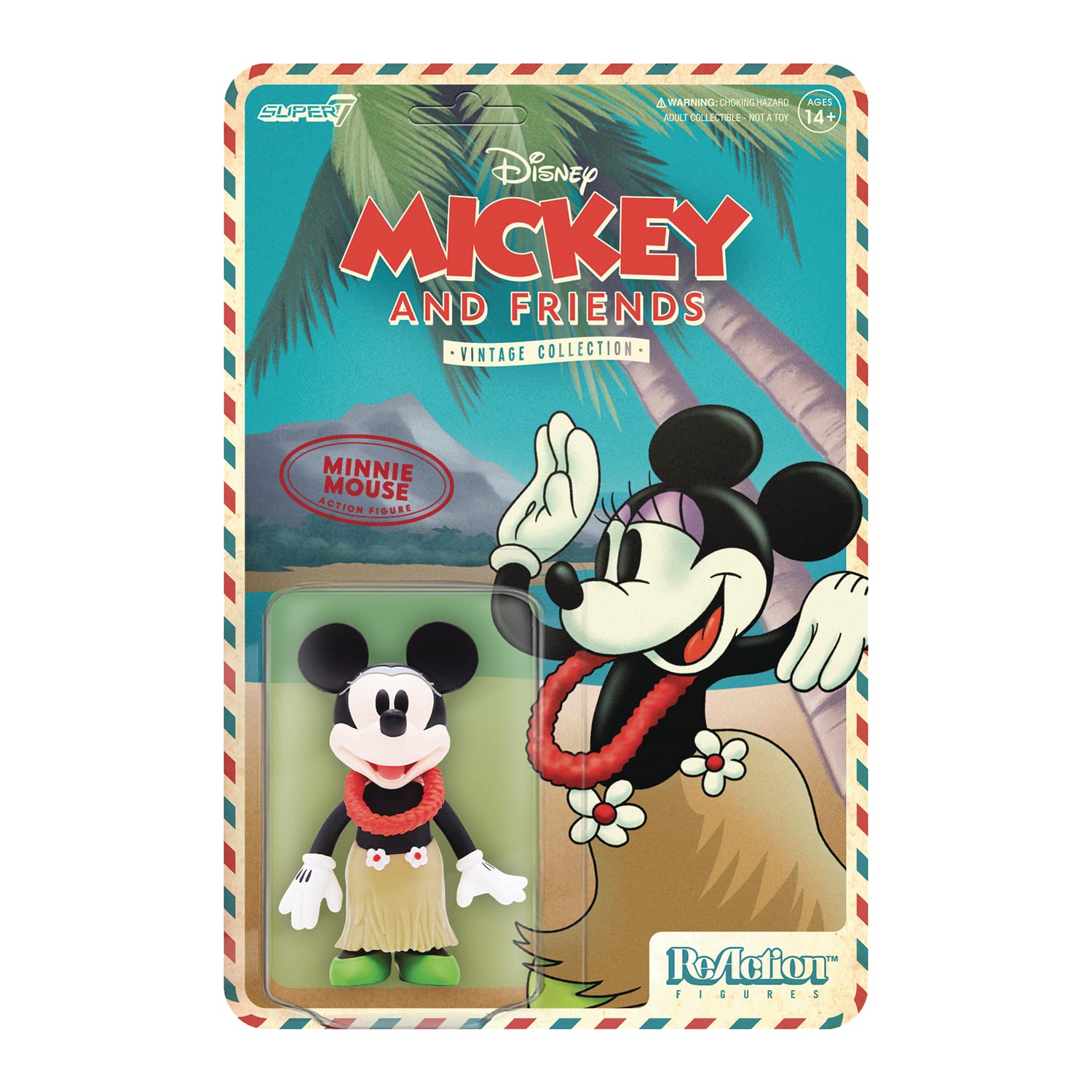 Figura De Acción Super7 Disney Minnie Mouse De 3.75 Pulgadas Con Accesorio - Venta Internacional.