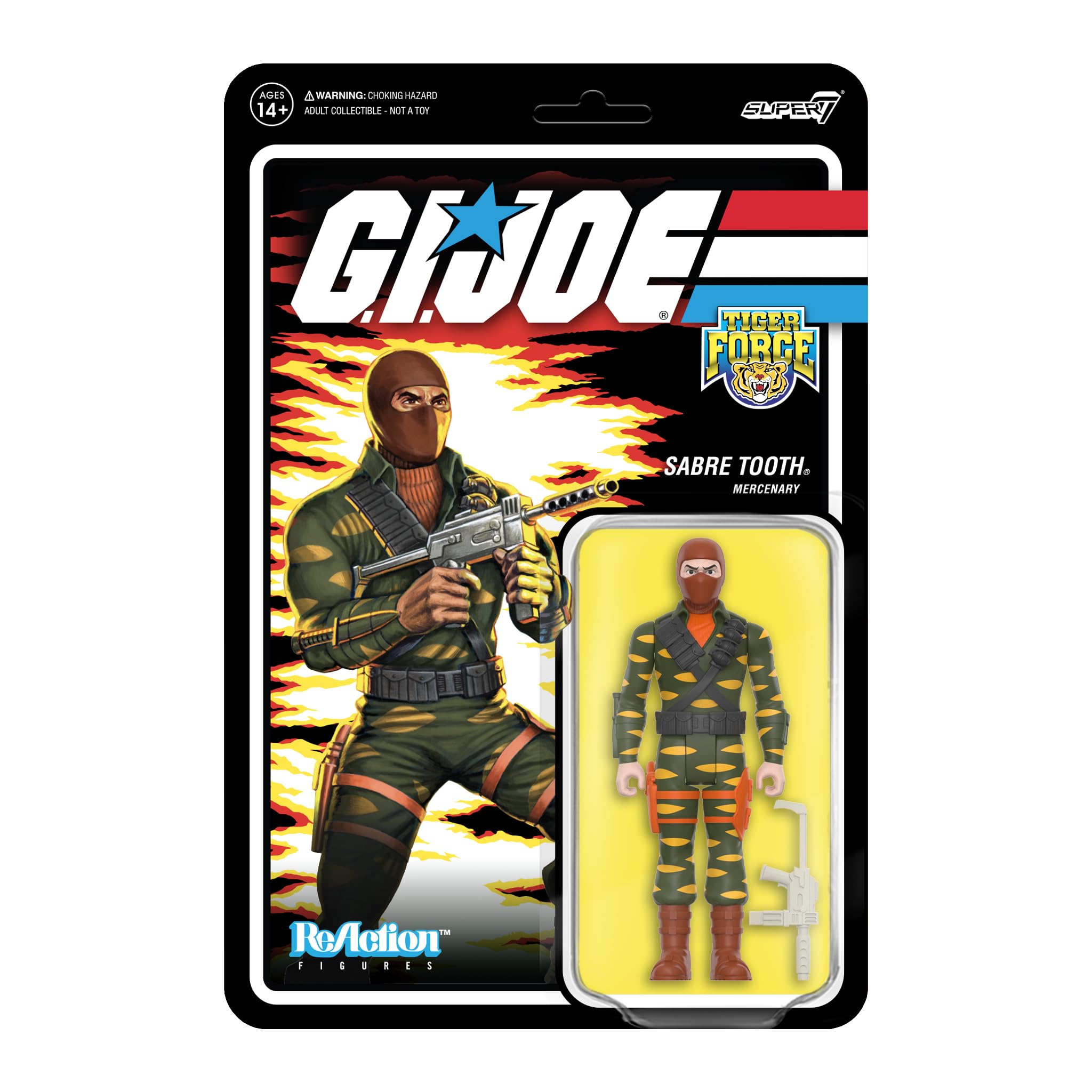 Figura De Acción Super7 G.i. Joe Reaction Figures W8 Sabre Tooth - Venta Internacional.