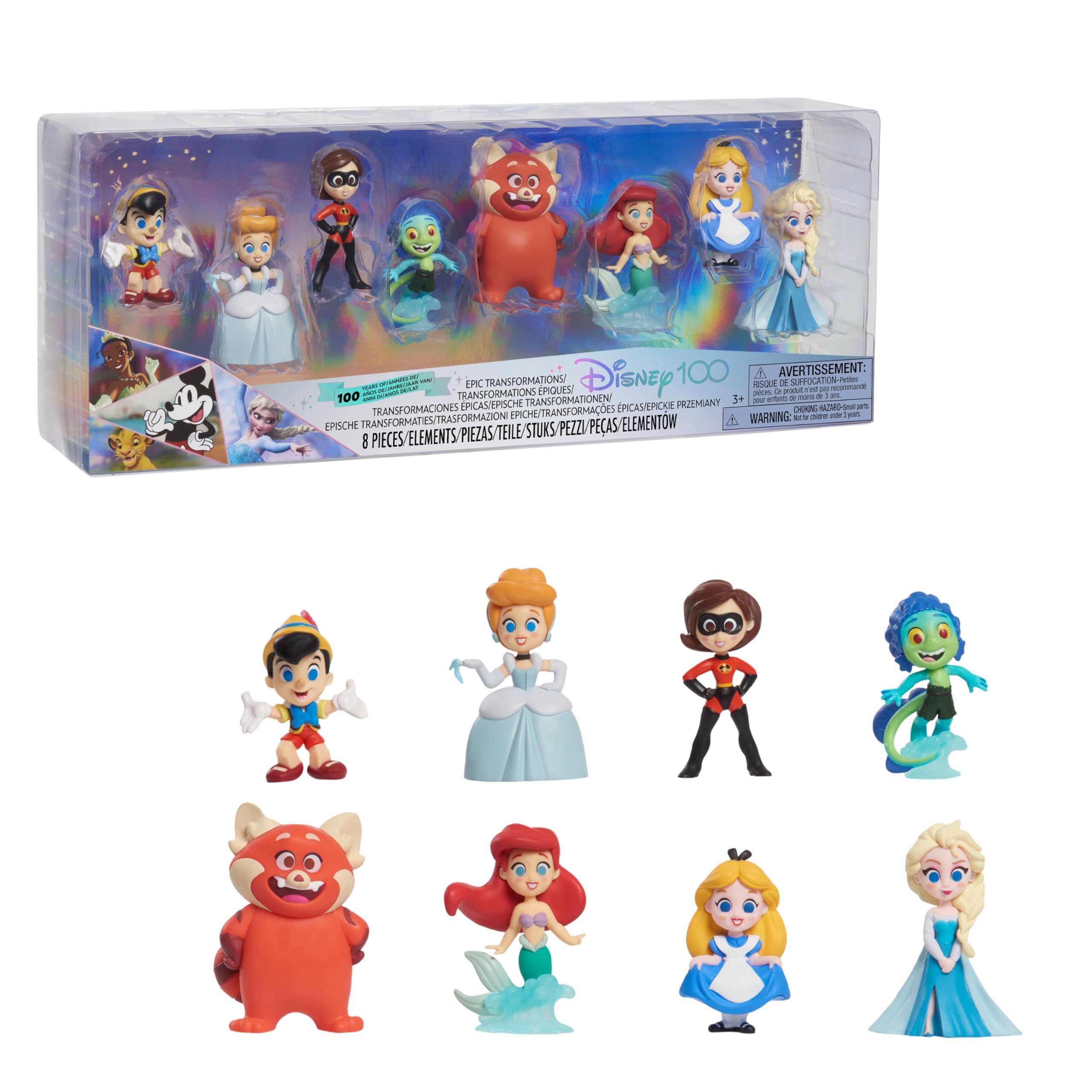 Foto 2 pulgar | Set De Figuras Just Play Disney 100 Años De Transformaciones Épicas - Venta Internacional.