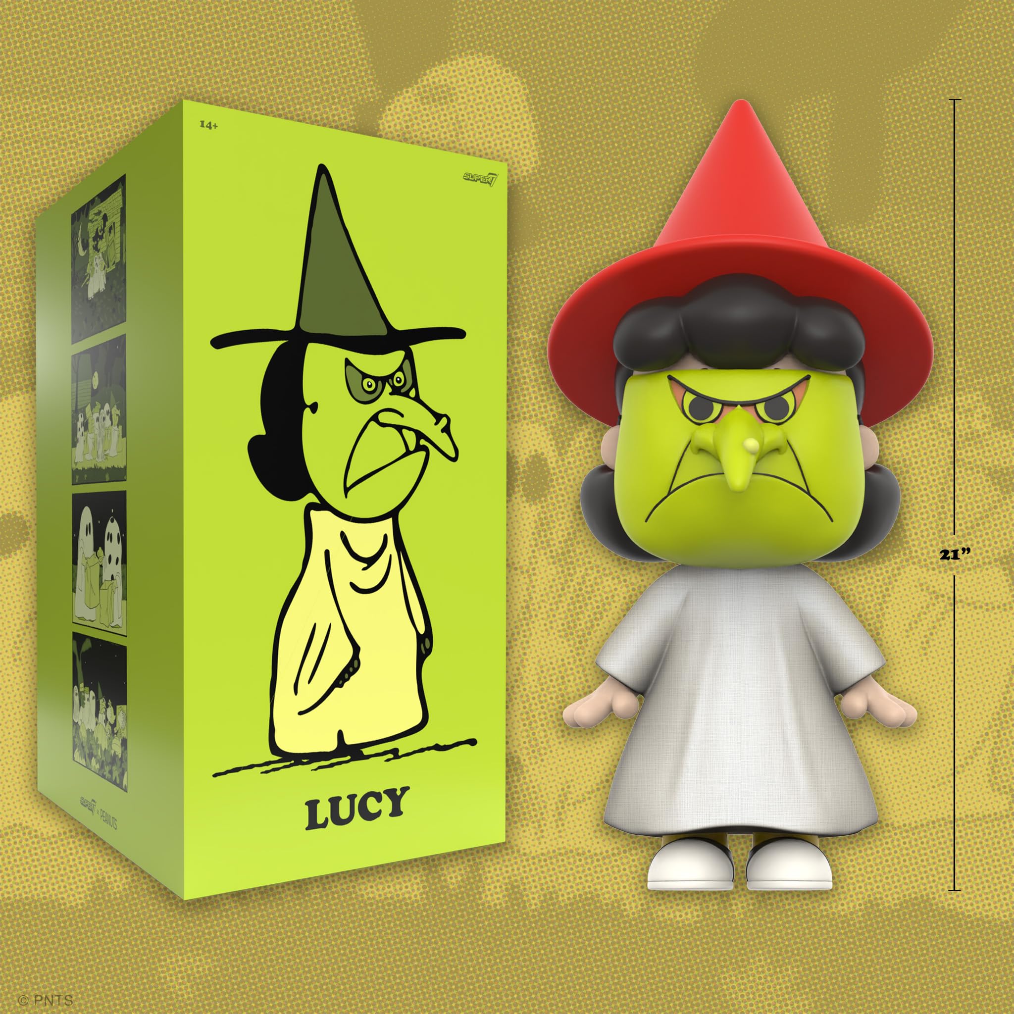 Foto 2 | Figura De Acción Super7 Supersize Peanuts Lucy In Witch, 21 Cm - Venta Internacional.