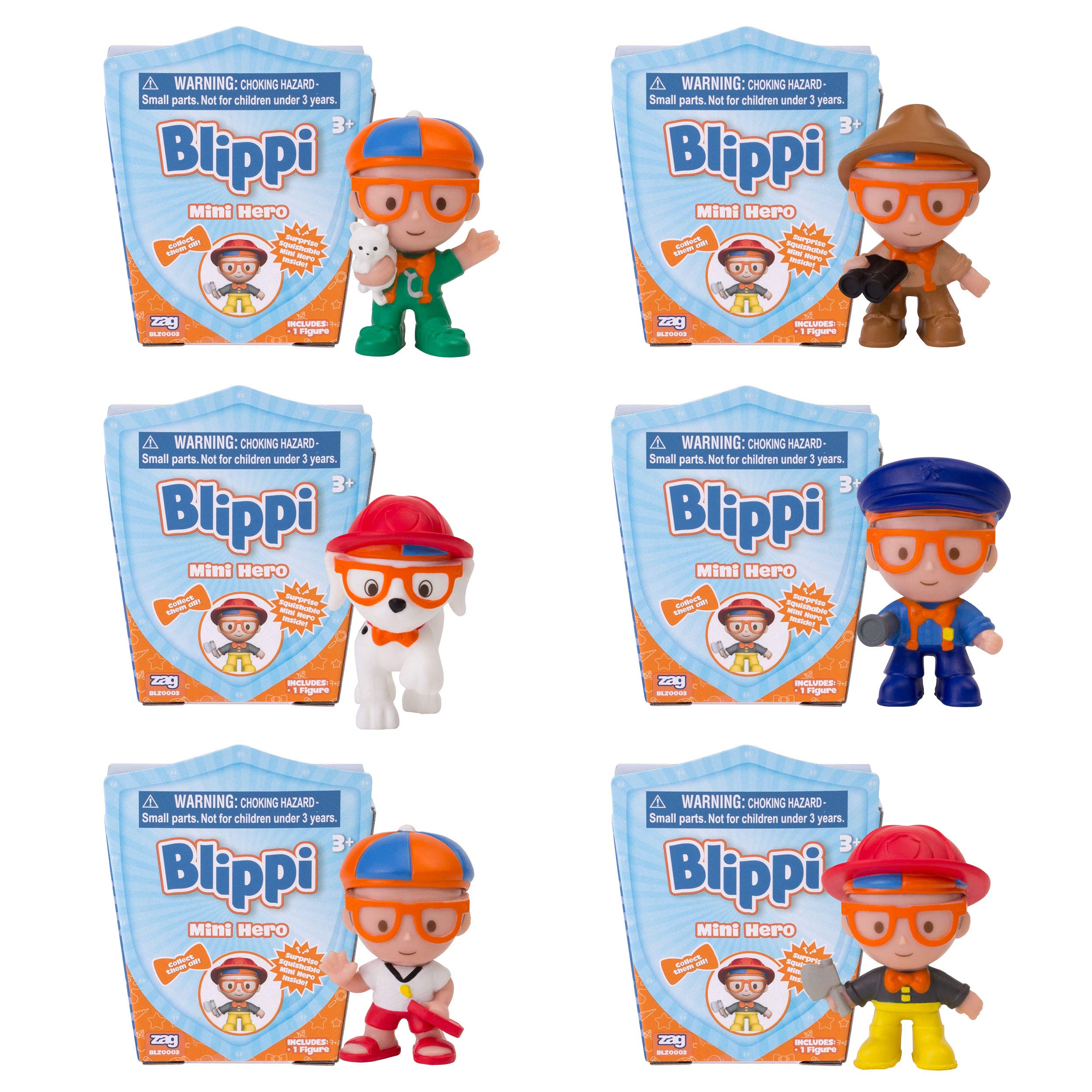 Foto 3 pulgar | Pack De 6 Figuras De 5 Cm De Toy Blippi Mini Heroes Squishables Mystery - Venta Internacional.