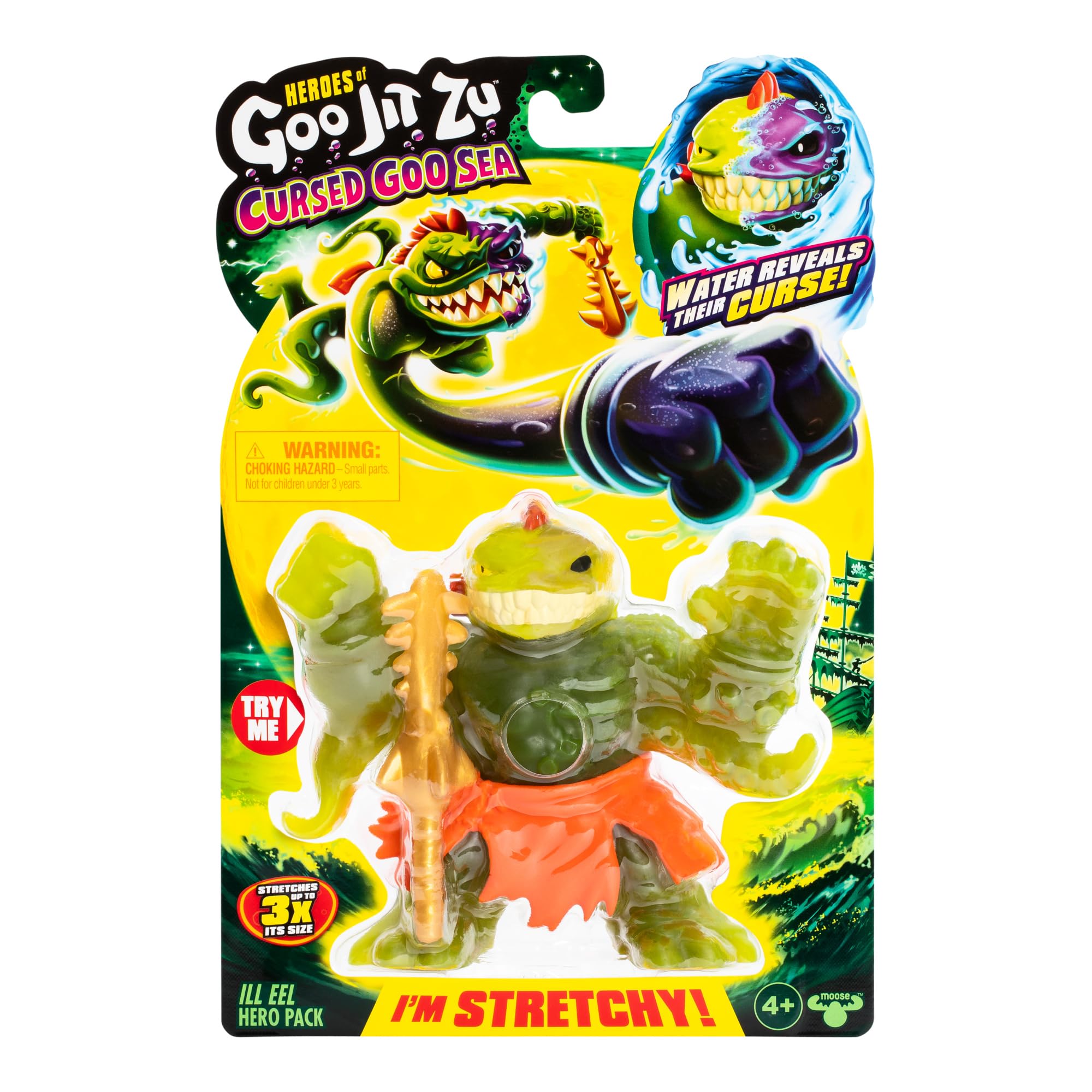 Foto 3 pulgar | Figura De Acción Heroes Of Goo Jit Zu Cursed Goo Sea Ill Eel - Venta Internacional.