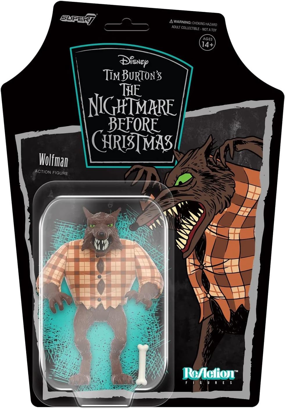 Foto 1 | Figura De Acción Super7 La Pesadilla Antes De Navidad Wolfman De Tim Burton, 9,5 Cm - Venta Internacional.