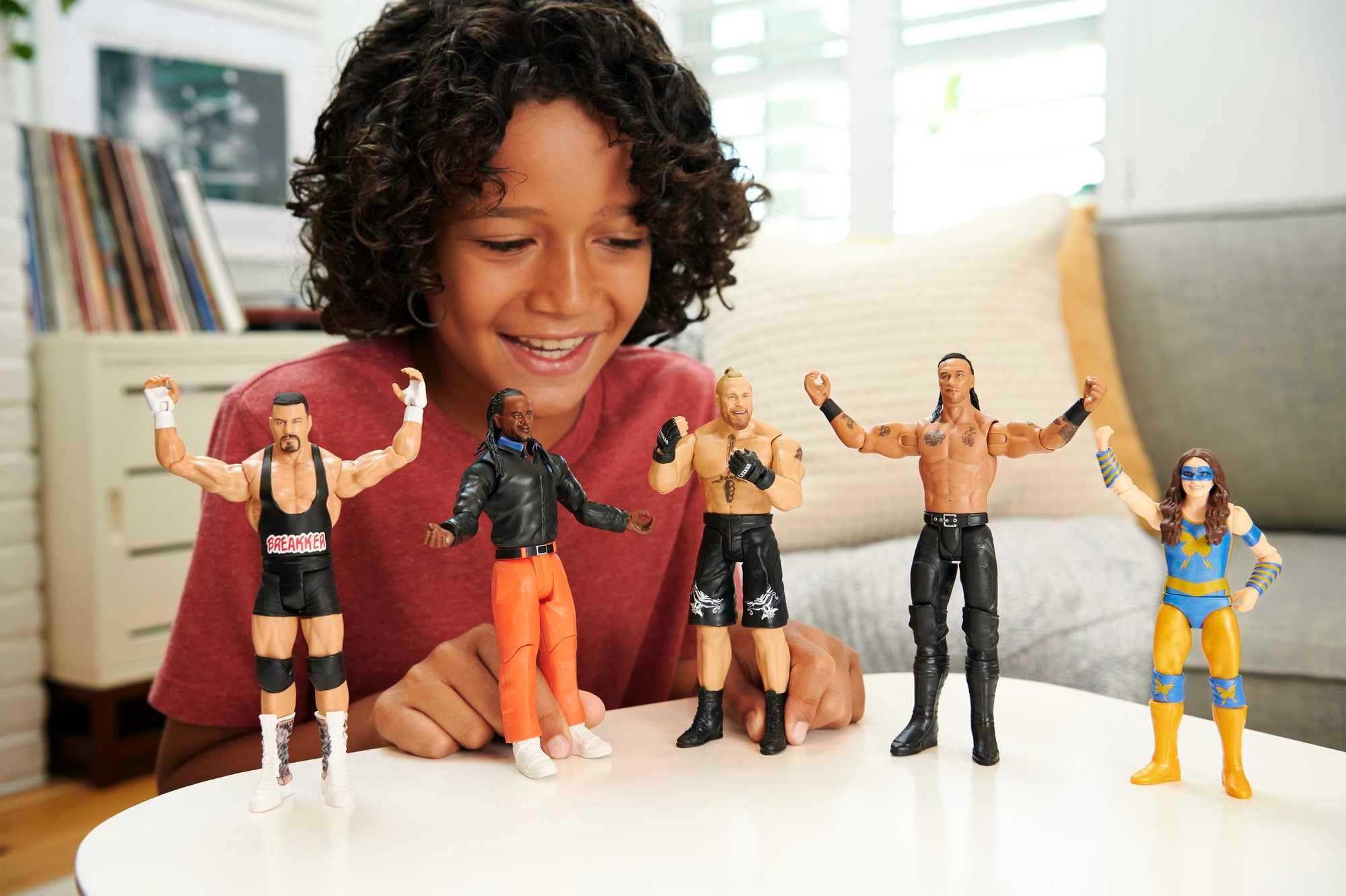 Foto 3 pulgar | Figura De Acción Mattel Wwe Reggie Basic 10 Points Articulation - Venta Internacional.