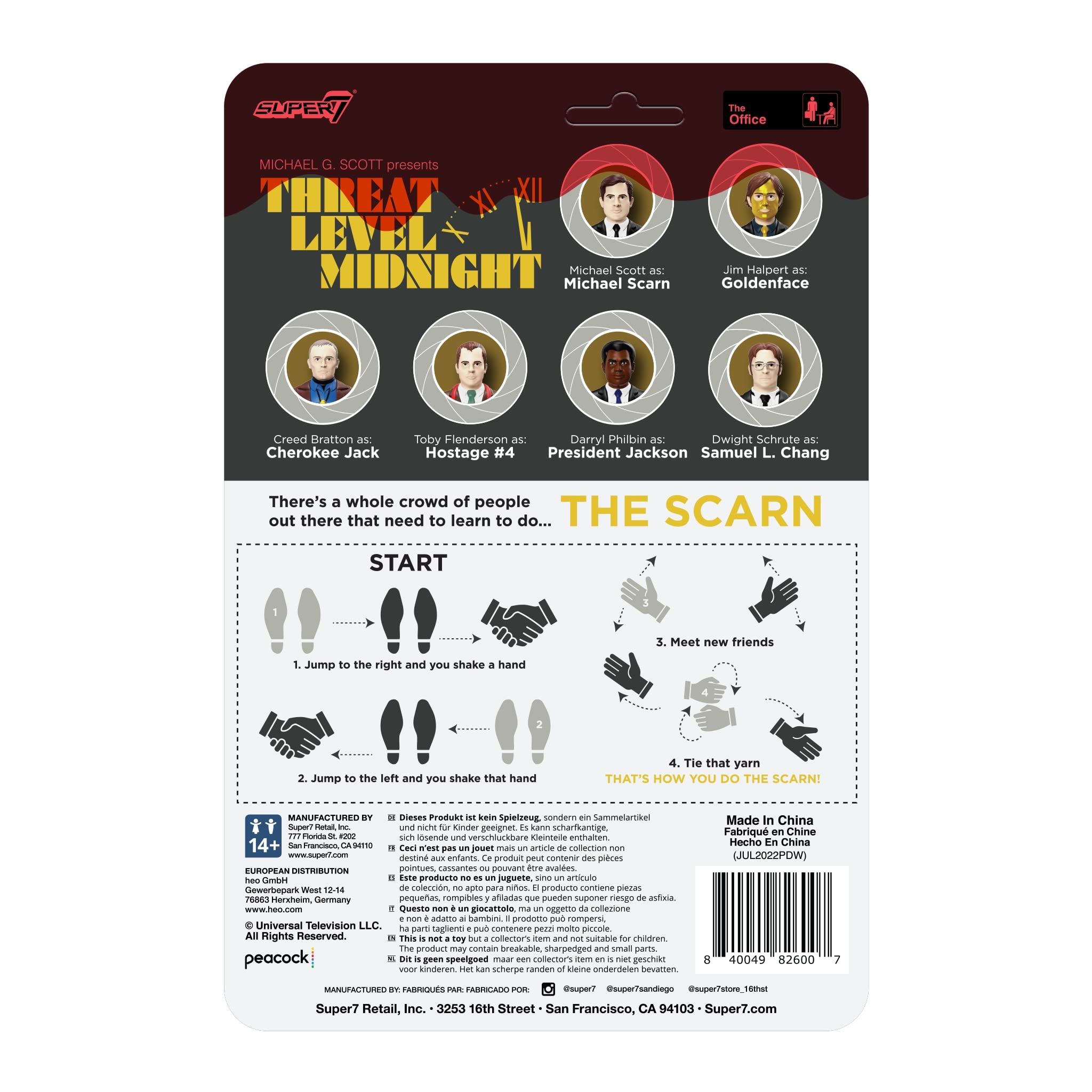 Foto 5 pulgar | Figura De Acción Super7 The Office Threat Level Midnight Toby - Venta Internacional.