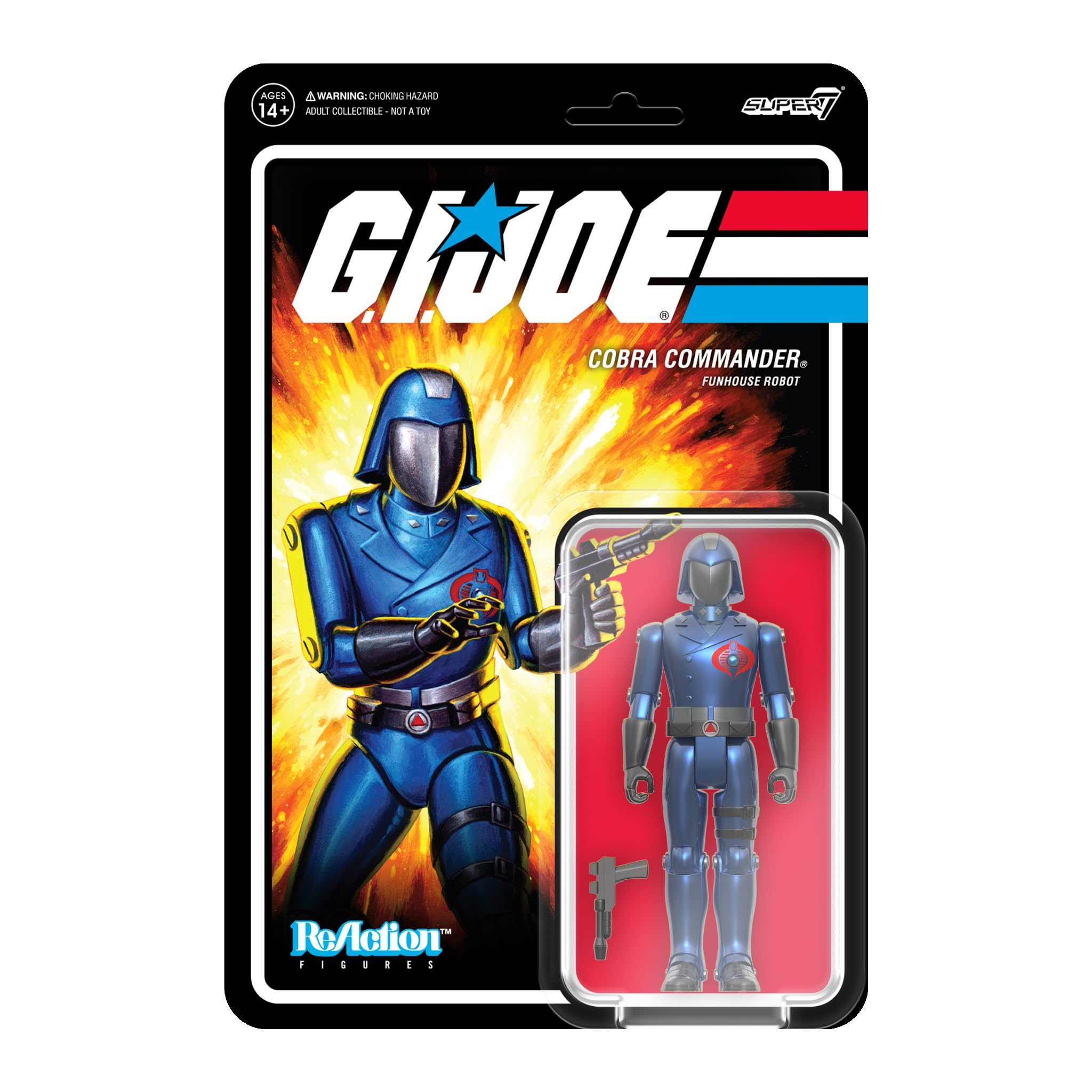 Figura De Acción Super7 G.i. Joe Cobra Commander De 3.75 Pulgadas - Venta Internacional.
