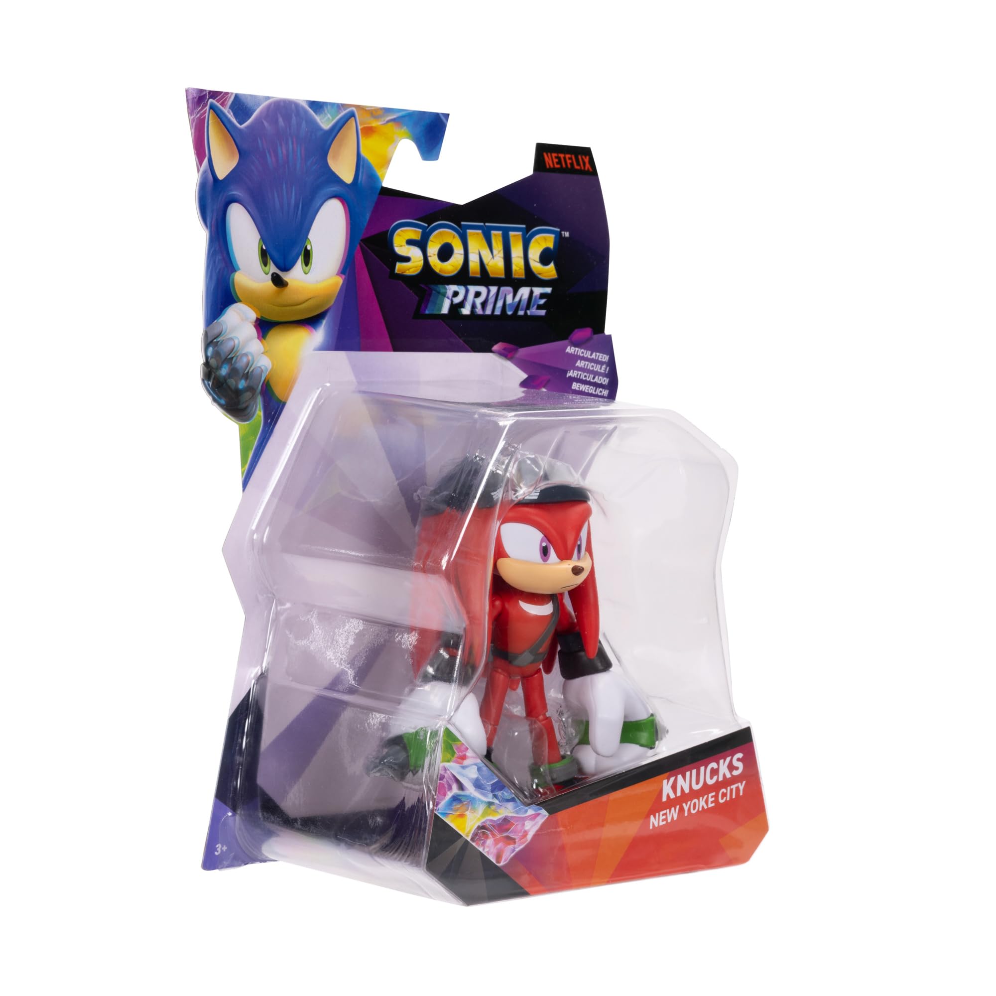 Foto 6 pulgar | Figura De Acción Sonic The Hedgehog Sonic Prime Knuckles 13cm - Venta Internacional.