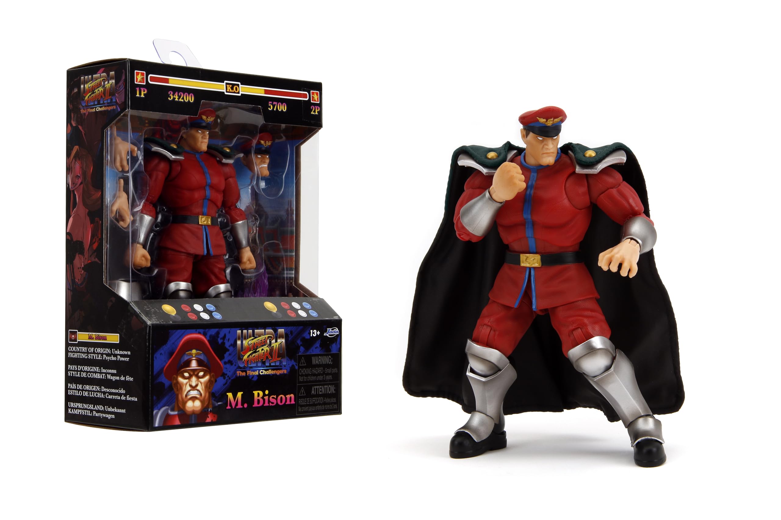 Foto 2 pulgar | Figura De Acción Jada Toys Street Fighter 6 M. Bison Para Niños Y Adultos - Venta Internacional.