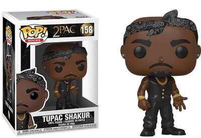 Foto 2 | Figura De Vinilo Funko Pop! Rocks Tupac Shakur Con Chaleco Y Bandana - Venta Internacional.