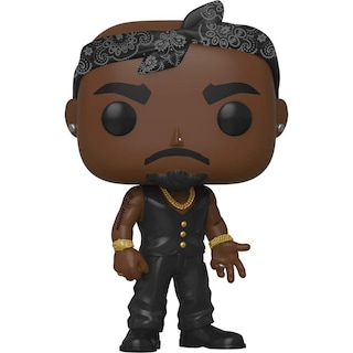 Foto 6 | Figura De Vinilo Funko Pop! Rocks Tupac Shakur Con Chaleco Y Bandana - Venta Internacional.