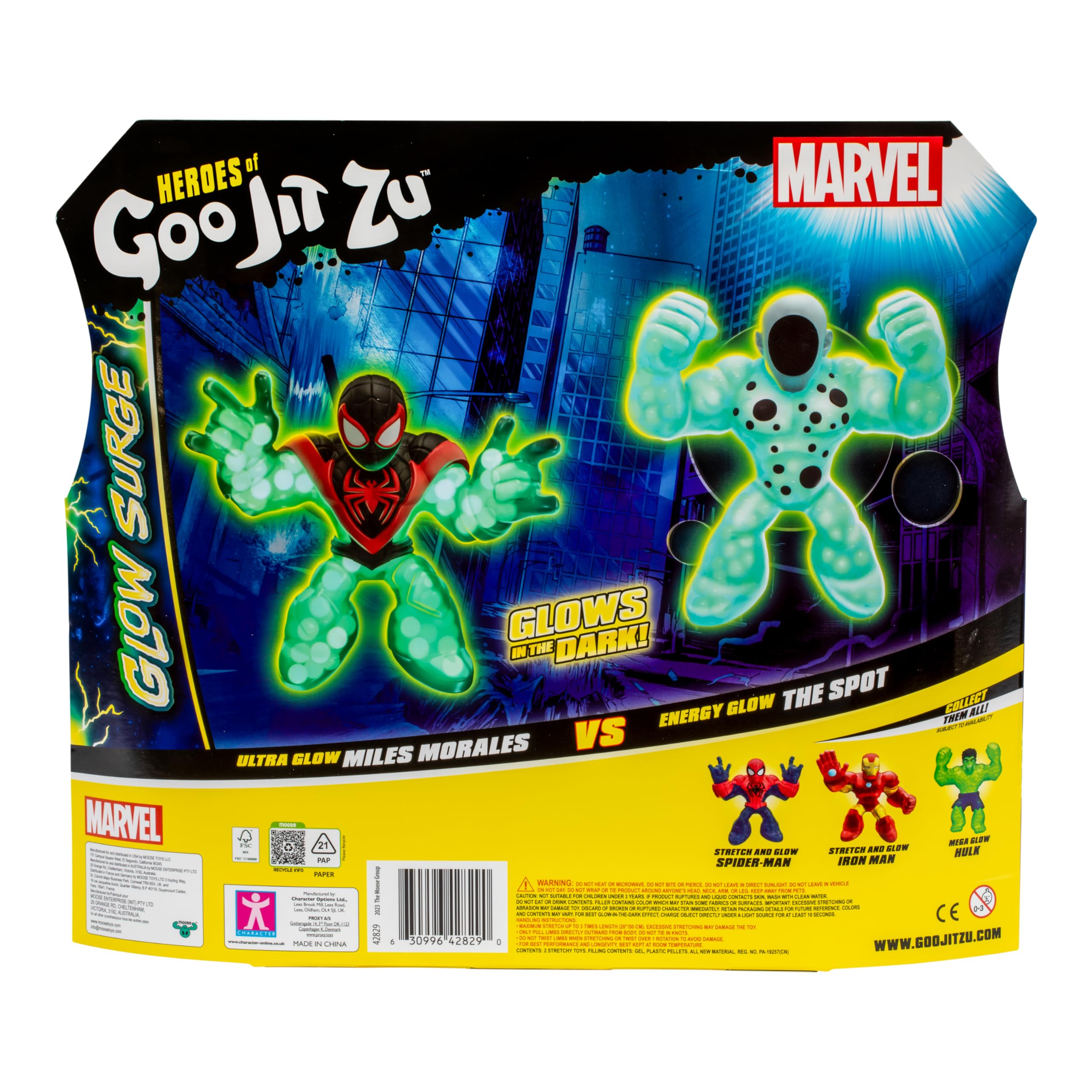 Foto 3 pulgar | Figuras De Acción Heroes Of Goo Jit Zu Marvel Glow Surge - Venta Internacional.