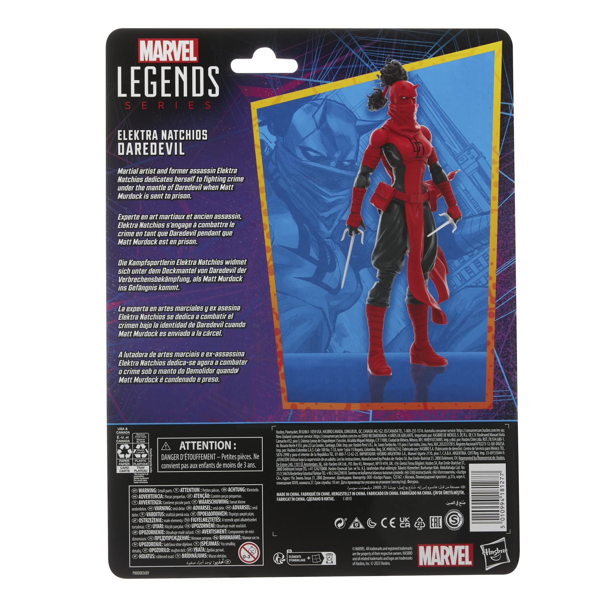 Foto 4 pulgar | Figura De Acción De La Serie Marvel Legends Elektra Natchios - Venta Internacional.