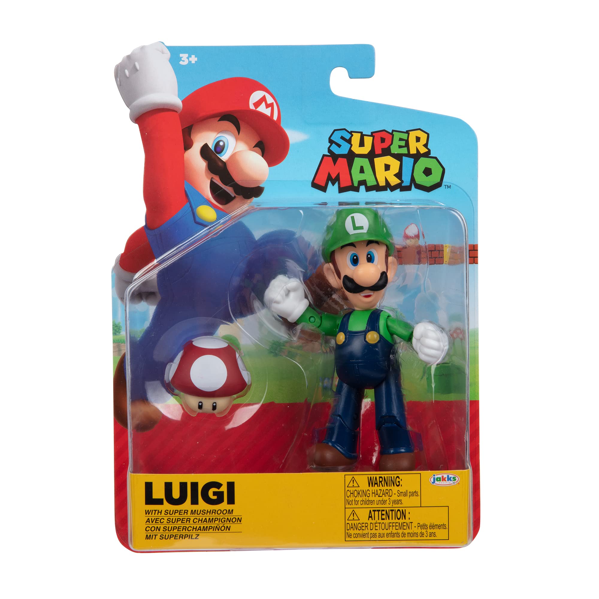 Foto 7 pulgar | Figuras De Acción Luigi De Toy Super Mario Con Seta Roja, 10 Cm - Venta Internacional.