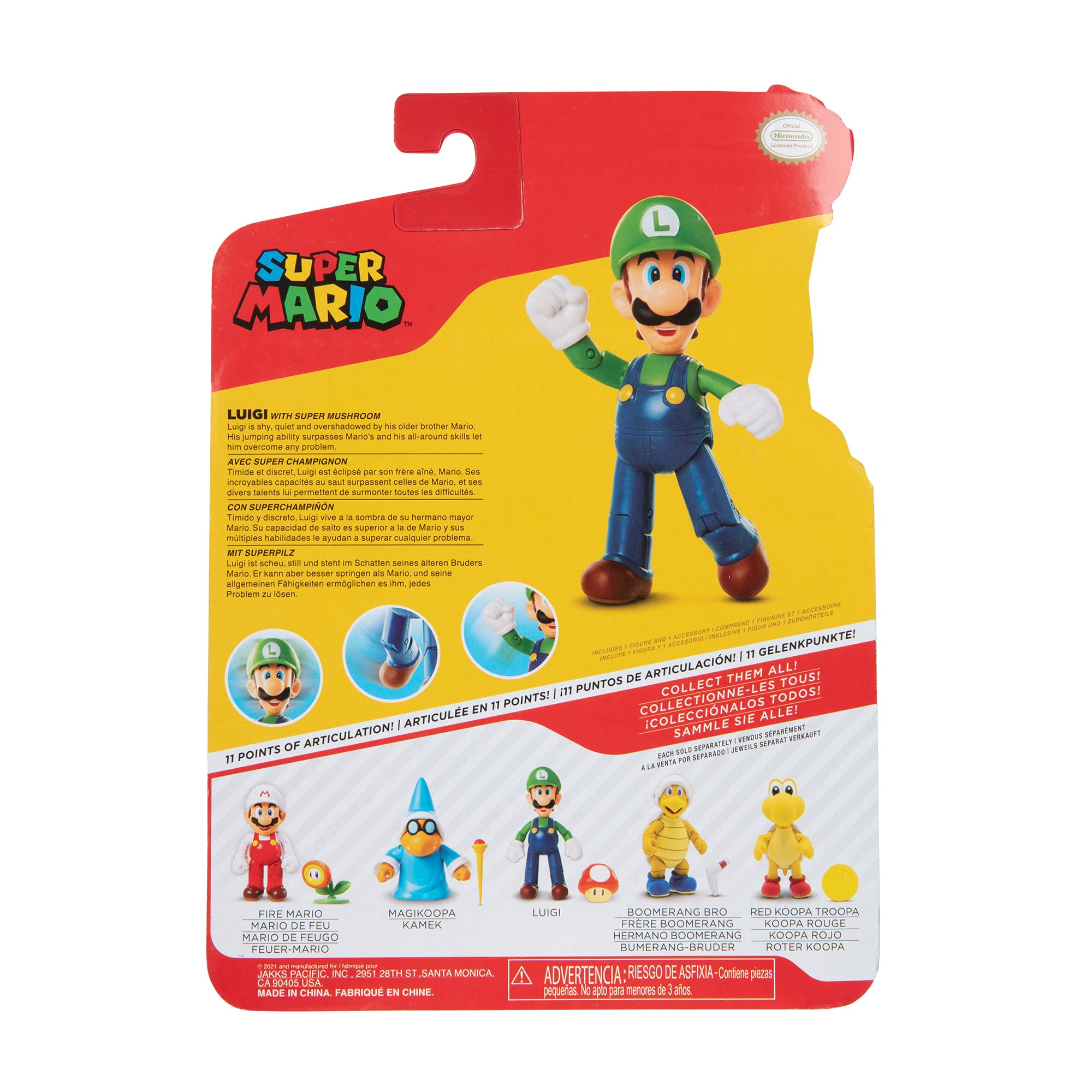 Foto 8 pulgar | Figuras De Acción Luigi De Toy Super Mario Con Seta Roja, 10 Cm - Venta Internacional.