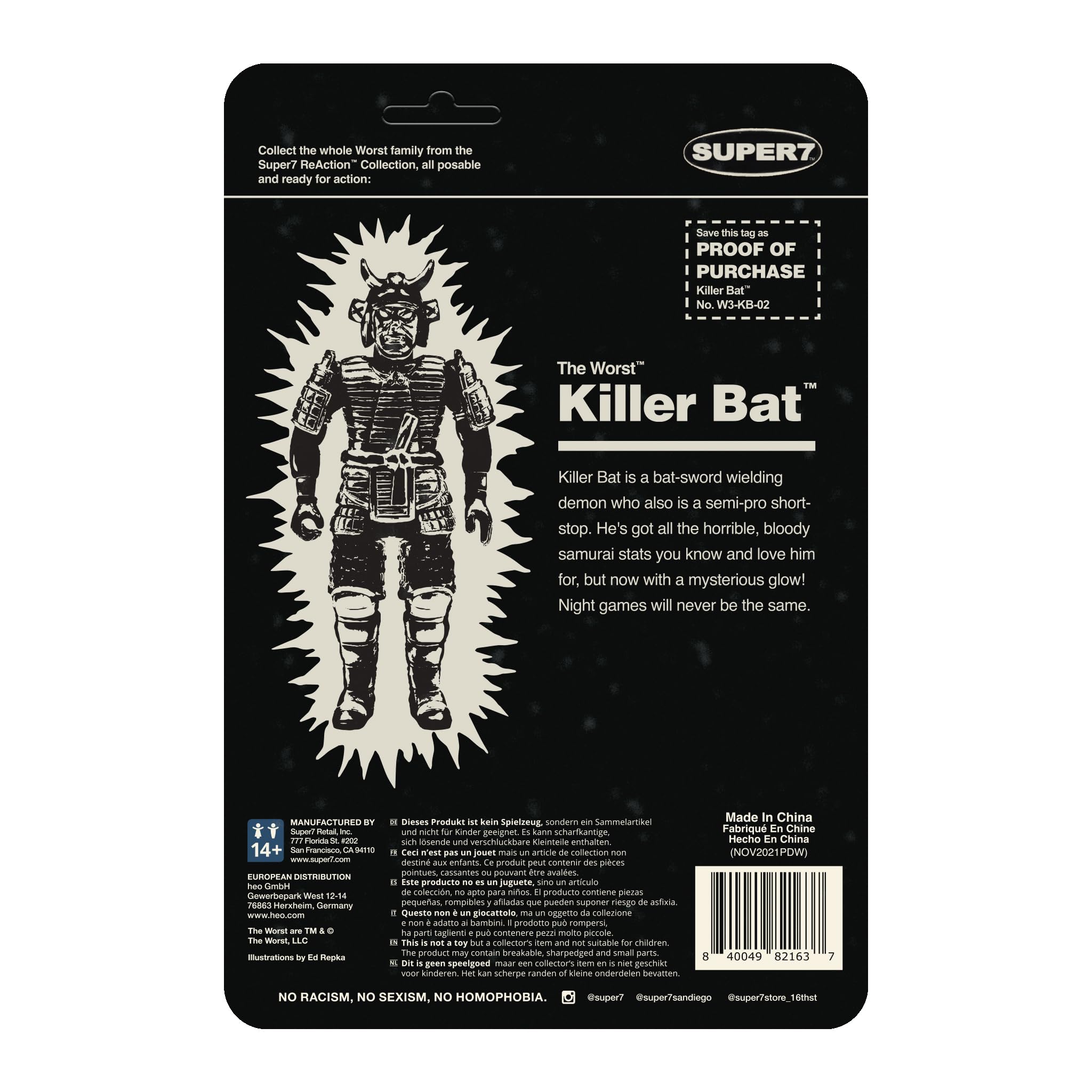 Foto 4 pulgar | Figura De Acción Super7 The Worst Killer Bat Monster Glow 3.75 - Venta Internacional.