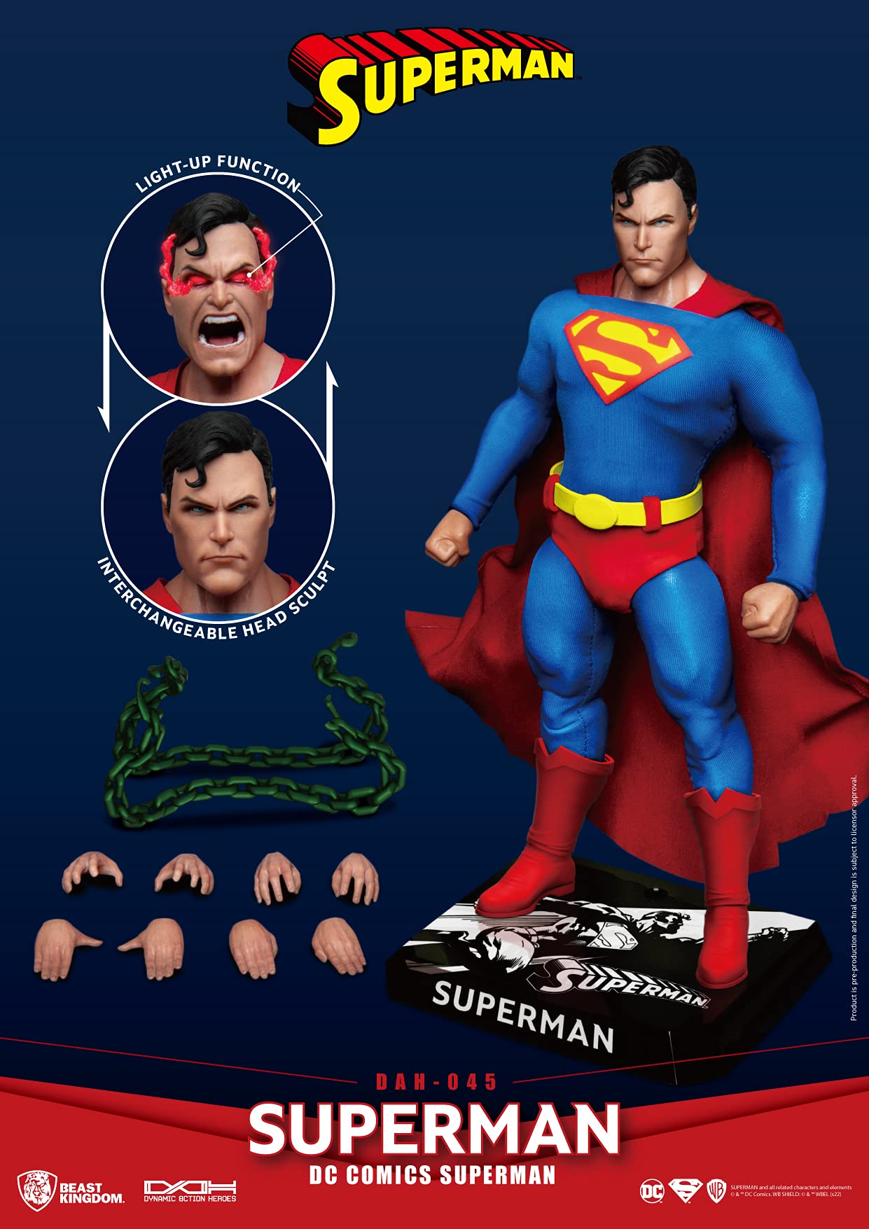 Foto 7 | Figura De Acción Beast Kingdom Dc Comics Superman Dah-045 - Venta Internacional.