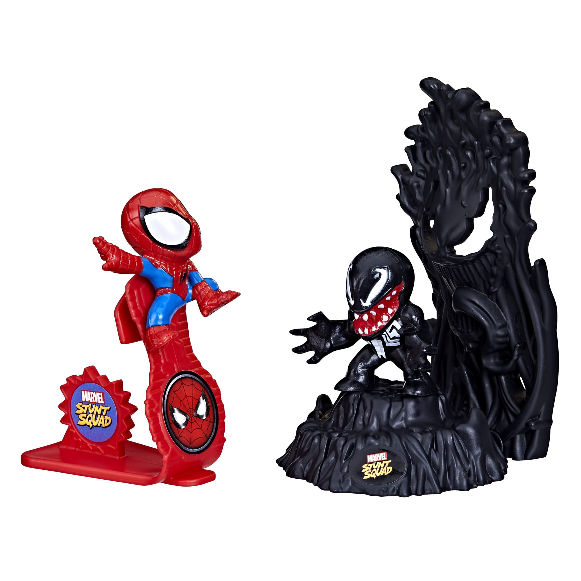 Foto 2 pulgar | Set De Juego Marvel Stunt Squad Spider-man Contra Venom Con Figuras - Venta Internacional.