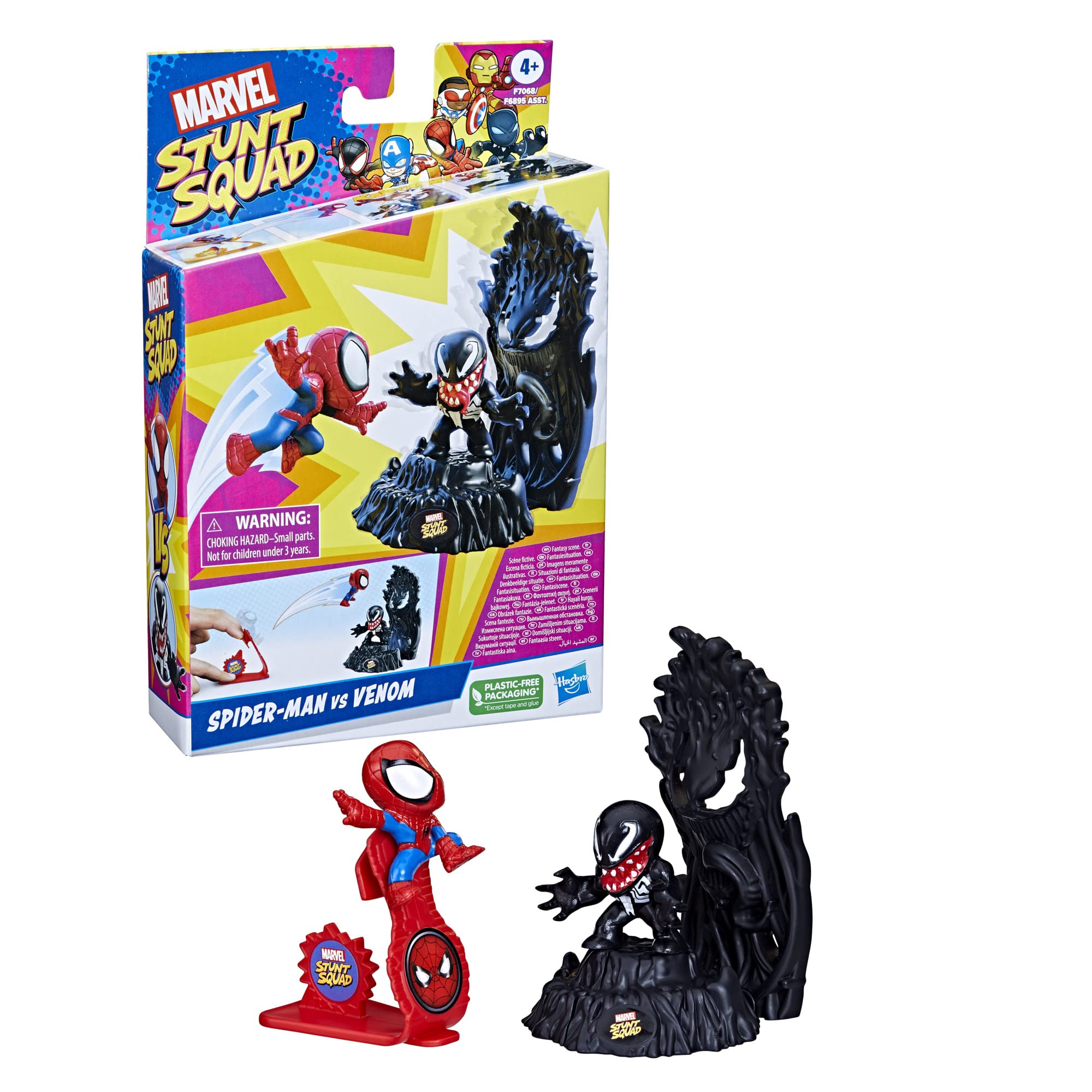 Foto 3 pulgar | Set De Juego Marvel Stunt Squad Spider-man Contra Venom Con Figuras - Venta Internacional.