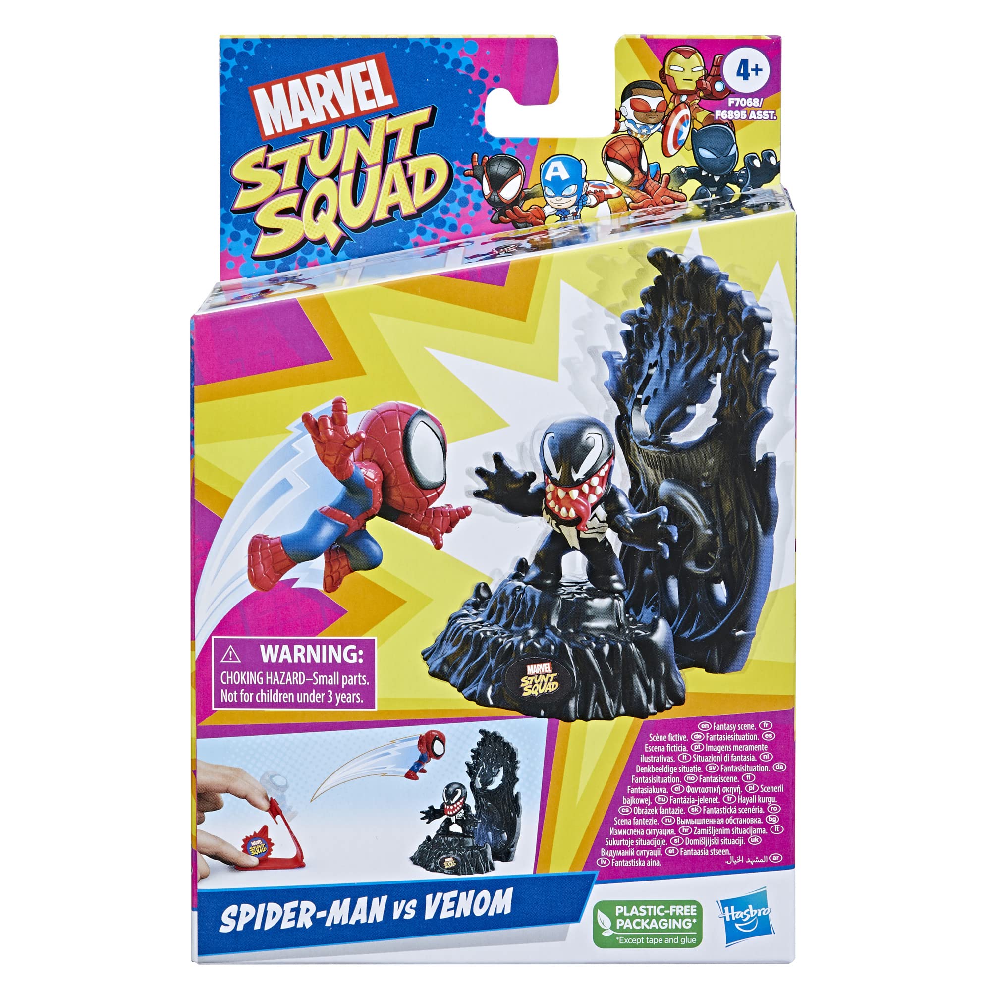 Foto 4 pulgar | Set De Juego Marvel Stunt Squad Spider-man Contra Venom Con Figuras - Venta Internacional.