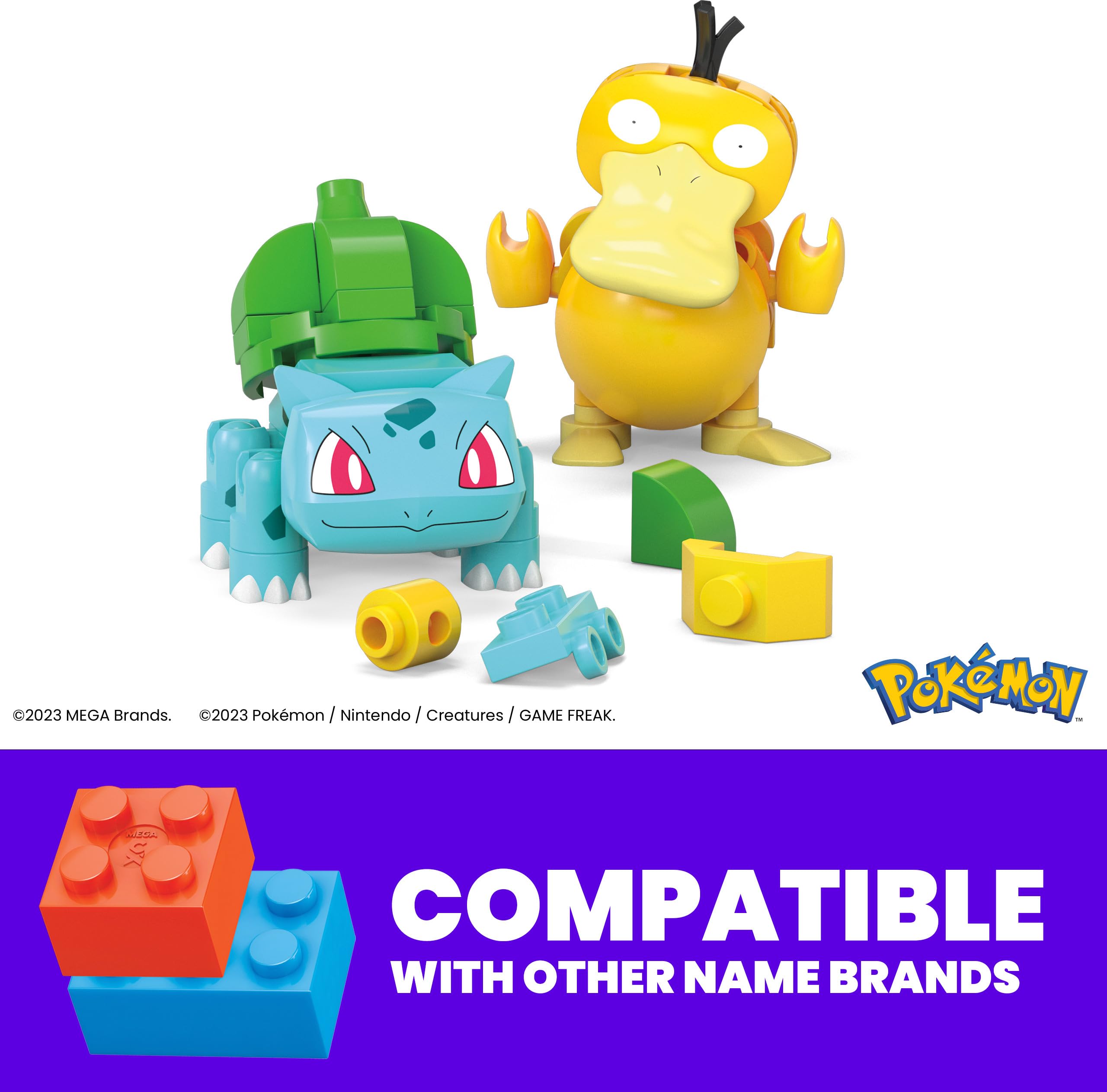 Foto 3 pulgar | Set De Juguetes De Construcción Mega Pokémon Bulbasaur Y Psyduck 63 Piezas - Venta Internacional.