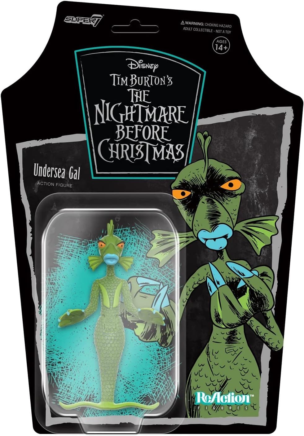 Figura De Acción Super7 De Tim Burton, The Nightmare Before Christmas Undersea Gal, 9,5 Cm - Venta Internacional.