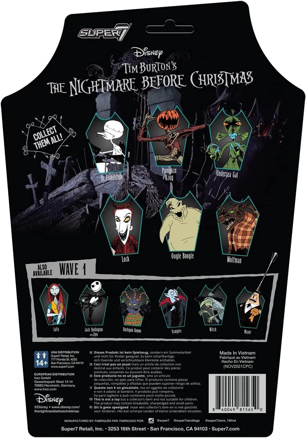 Foto 4 pulgar | Figura De Acción Super7 De Tim Burton, The Nightmare Before Christmas Undersea Gal, 9,5 Cm - Venta Internacional.