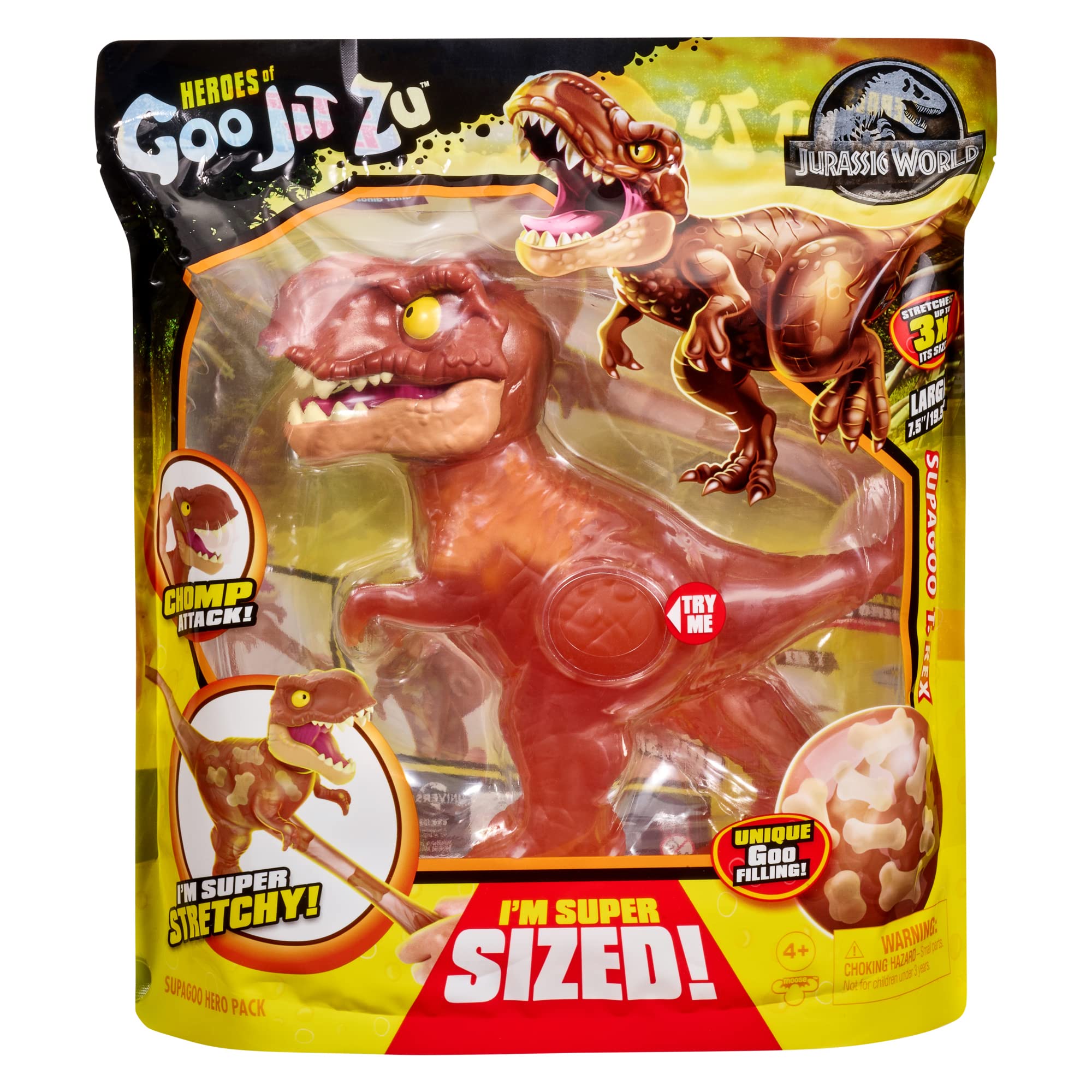 Foto 3 pulgar | Figura De Dinosaurio Heroes Of Goo Jit Zu Jurassic World T. Rex - Venta Internacional.