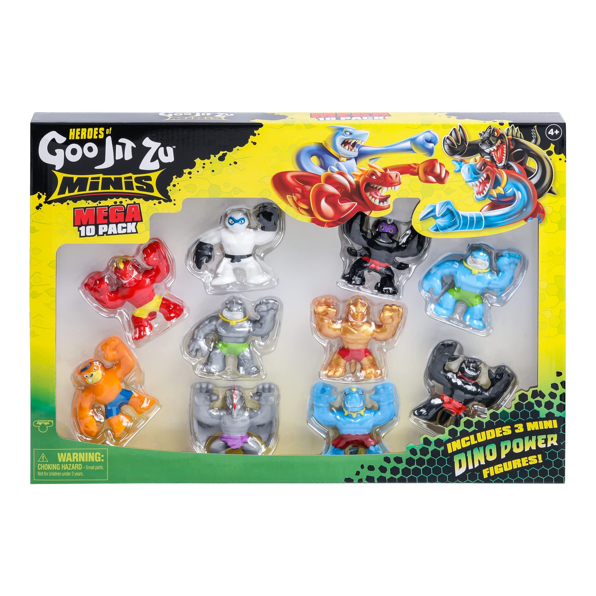 Foto 3 pulgar | Paquete Mega 10 De Toy Heroes Of Goo Jit Zu Minis Con 3 Minidinosaurios - Venta Internacional.