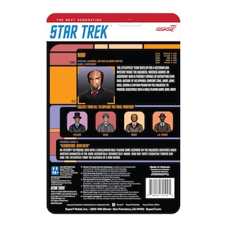 Foto 3 | Figura De Acción Super7 Star Trek The Next Generation Worf 3.75 - Venta Internacional.