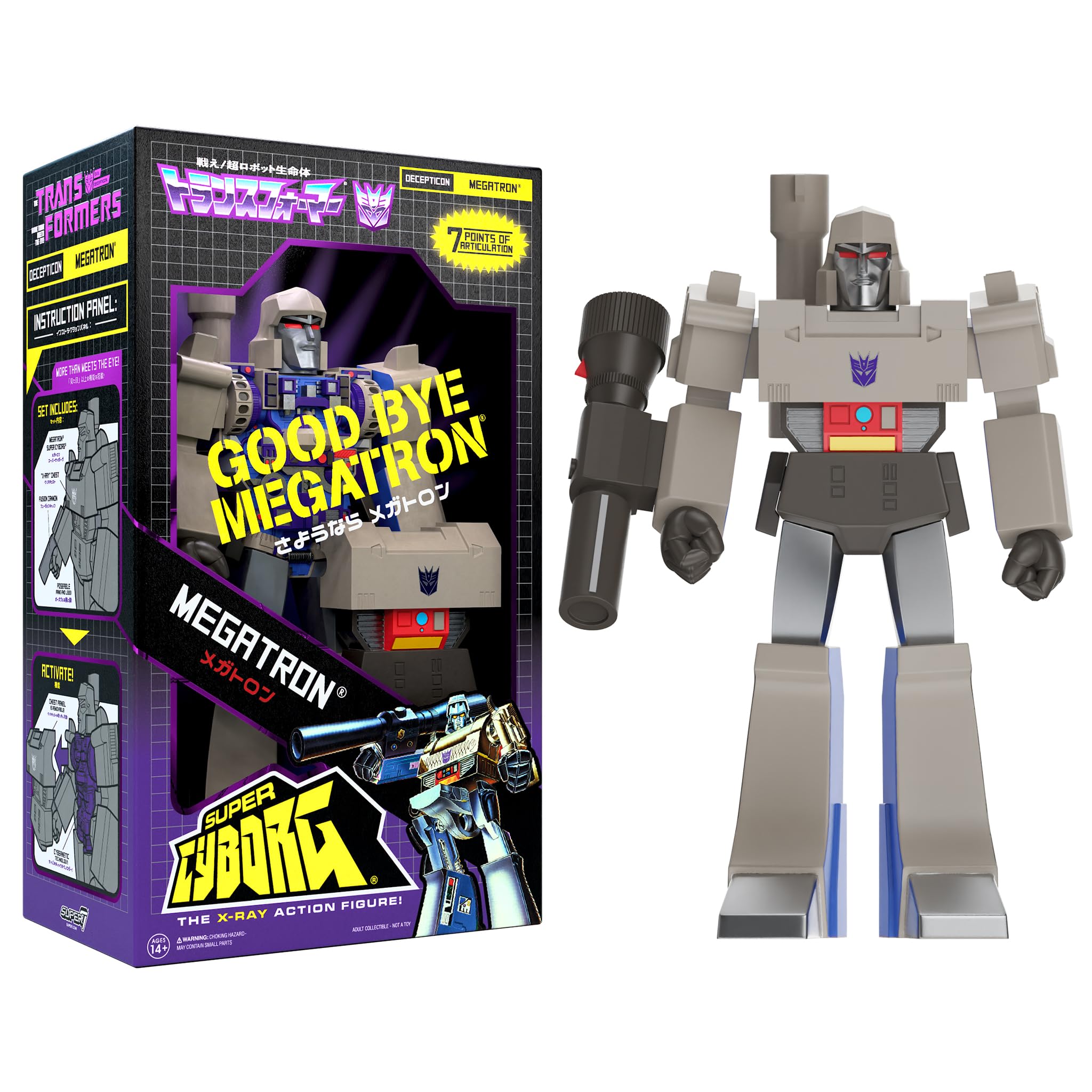 Foto 2 pulgar | Figura De Acción Super7 Super Cyborg Transformers Megatron 12 Pulgadas - Venta Internacional.